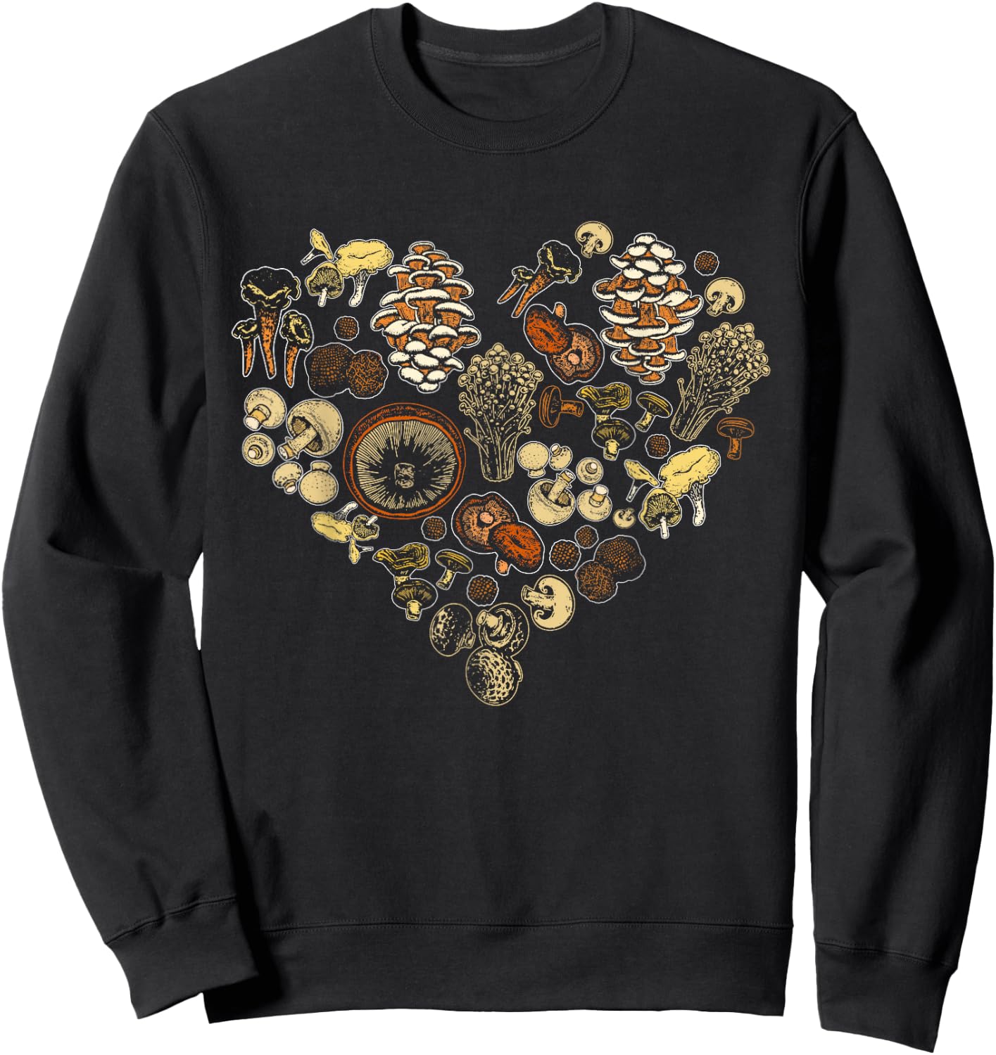Mushroom Shirt Hunting Foraging Design Fungi Mushroom Hunter Sweatshirt - Sweatshirt | Black