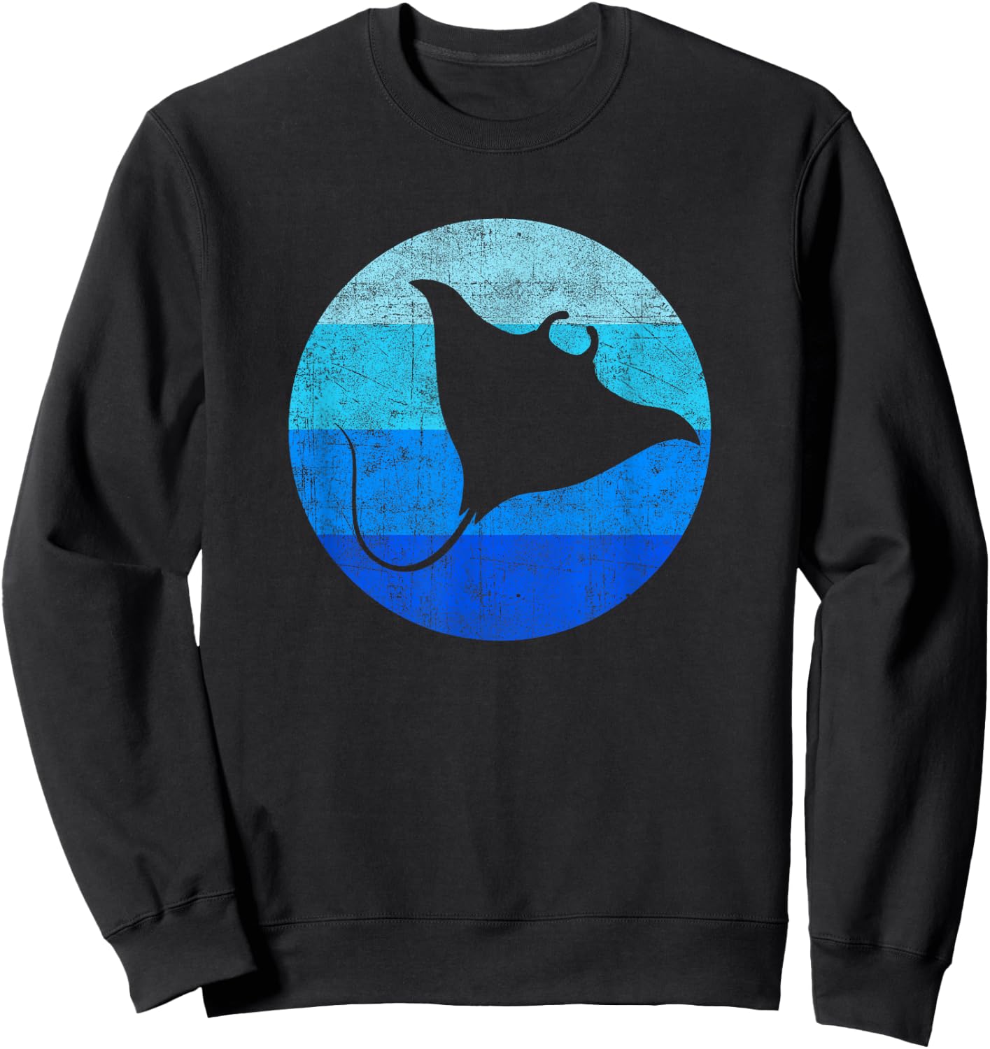 Vintage Stingray Manta Ray Hawaii Ocean Animals Boys Girls Sweatshirt - Sweatshirt | Black