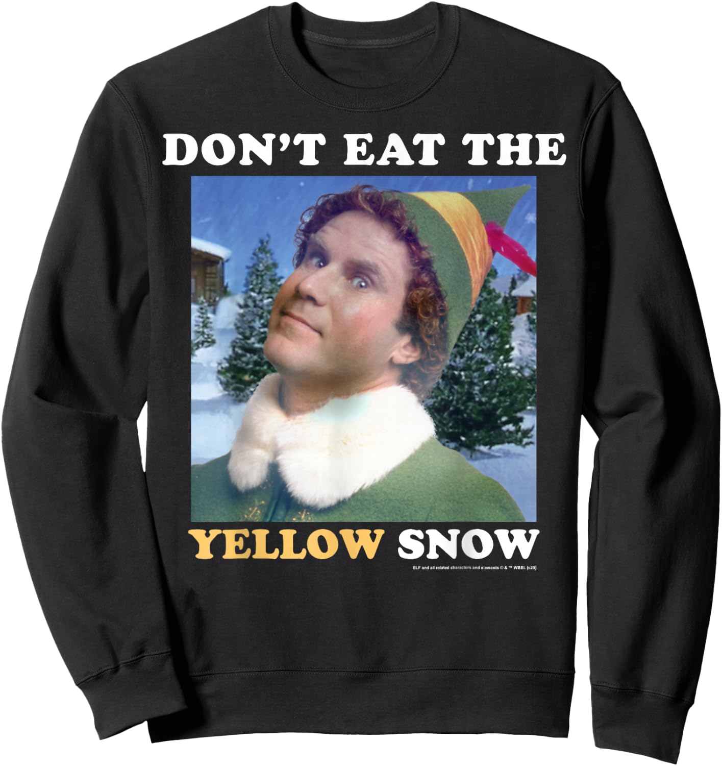 Elf Don't Eat The Yellow Snow Sweatshirt - Sweatshirt | Black