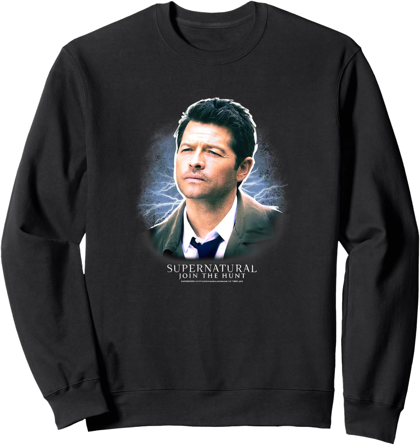 Supernatural Castiel Join The Hunt Vignette Sweatshirt - Sweatshirt | Black