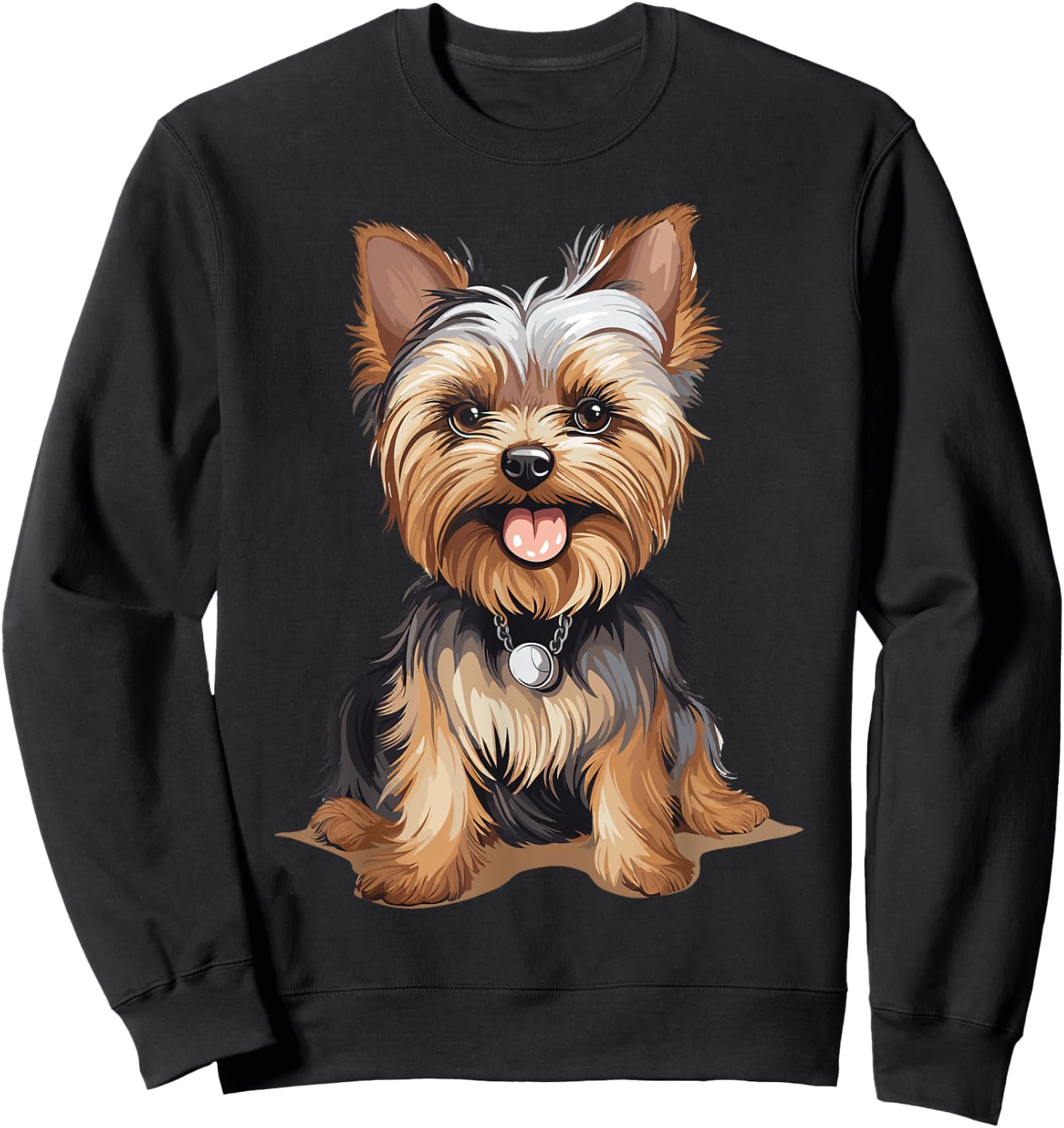 Yorkshire Terrier Yorkie Dog Breed Cute Graphic Sweatshirt - Sweatshirt | Black