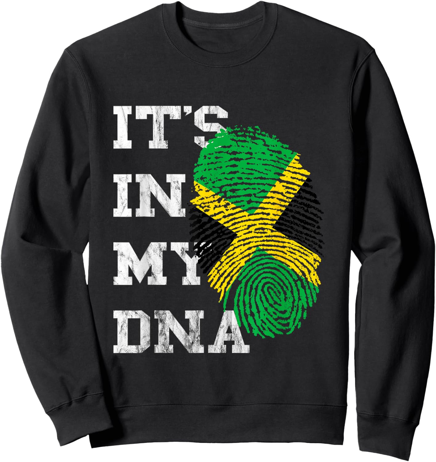 It is in My DNA Jamaica Genetics Jamaican Roots Sweatshirt - Sweatshirt | Black