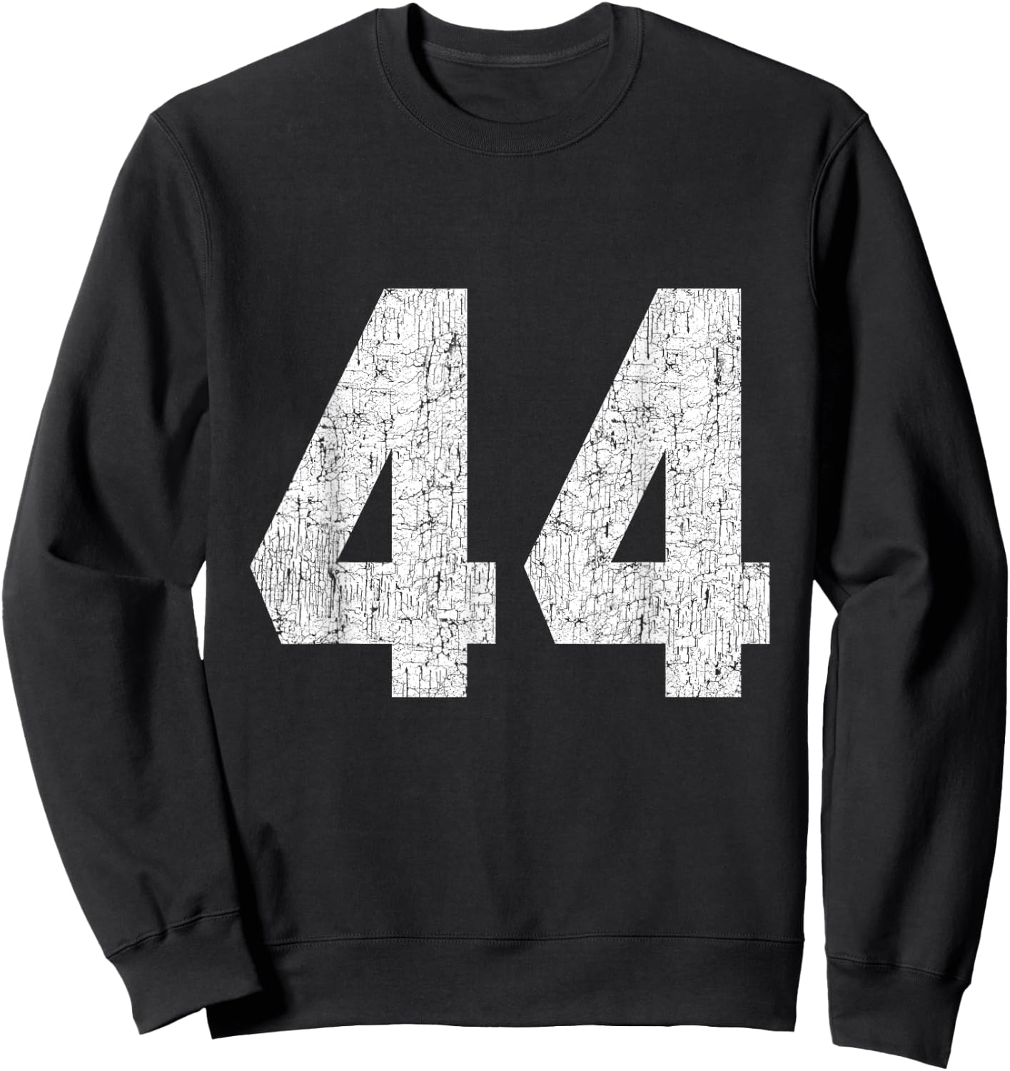 #44 Jersey Uniform Varsity Sports Number, 44th Birthday Sweatshirt - Sweatshirt | Black