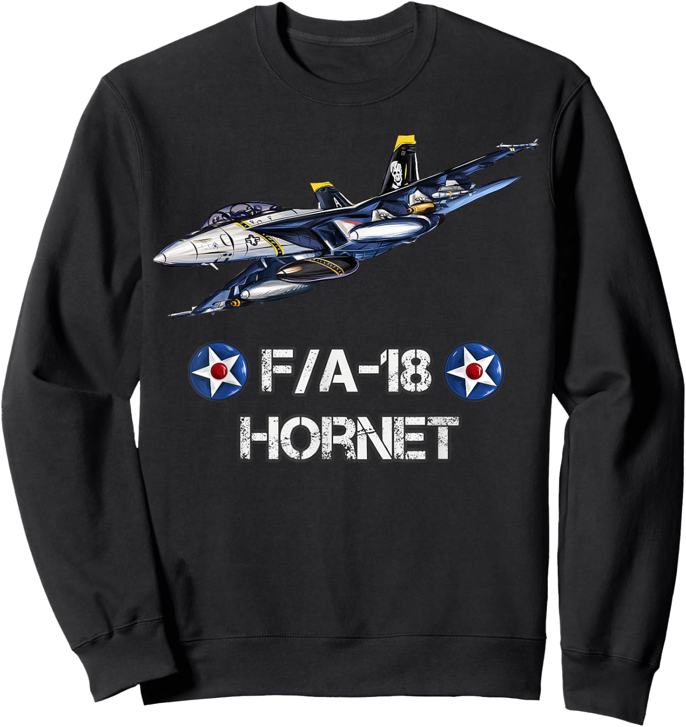 F-18 Hornet Fighter Jet Aviation Pilot Gift Sweatshirt - Sweatshirt | Black