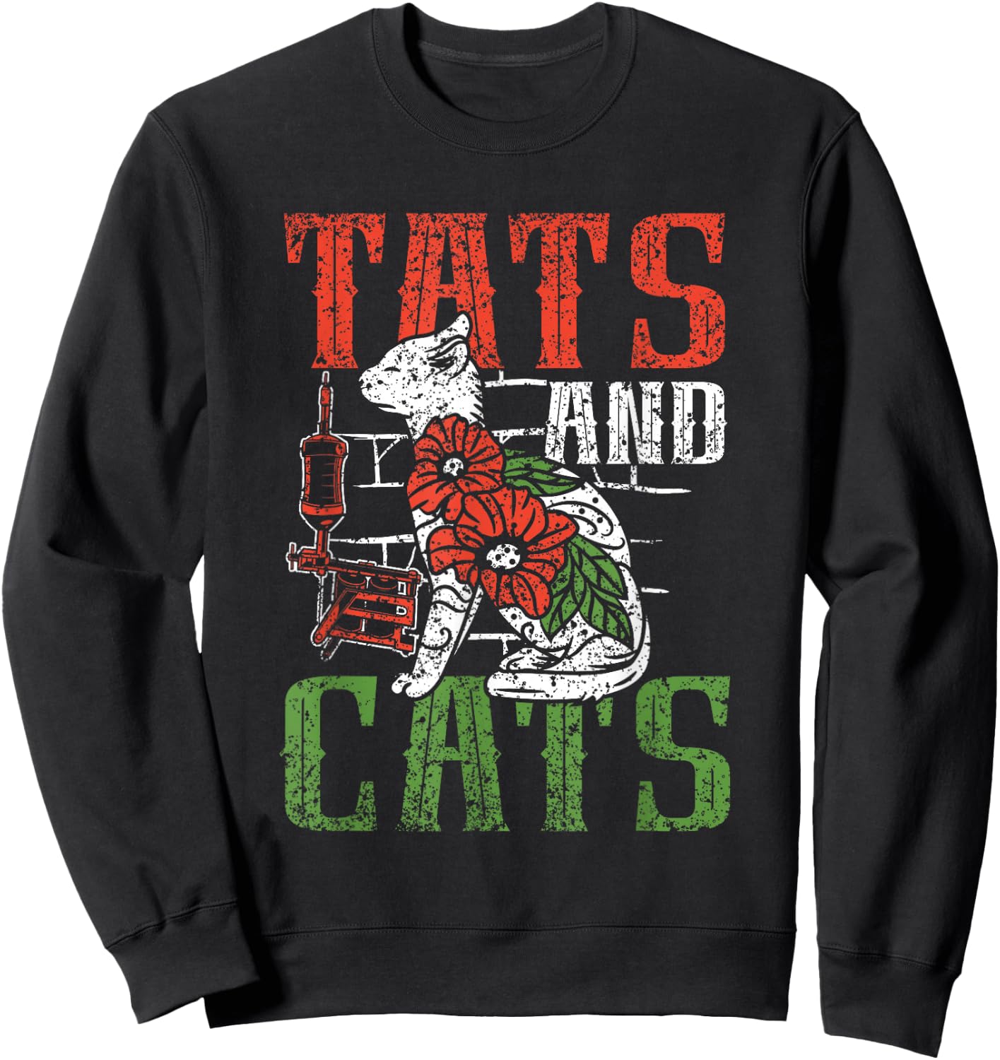 Tats And Cats Tattoo Studio Tattoo Tattoo Artist Sweatshirt - Sweatshirt | Black