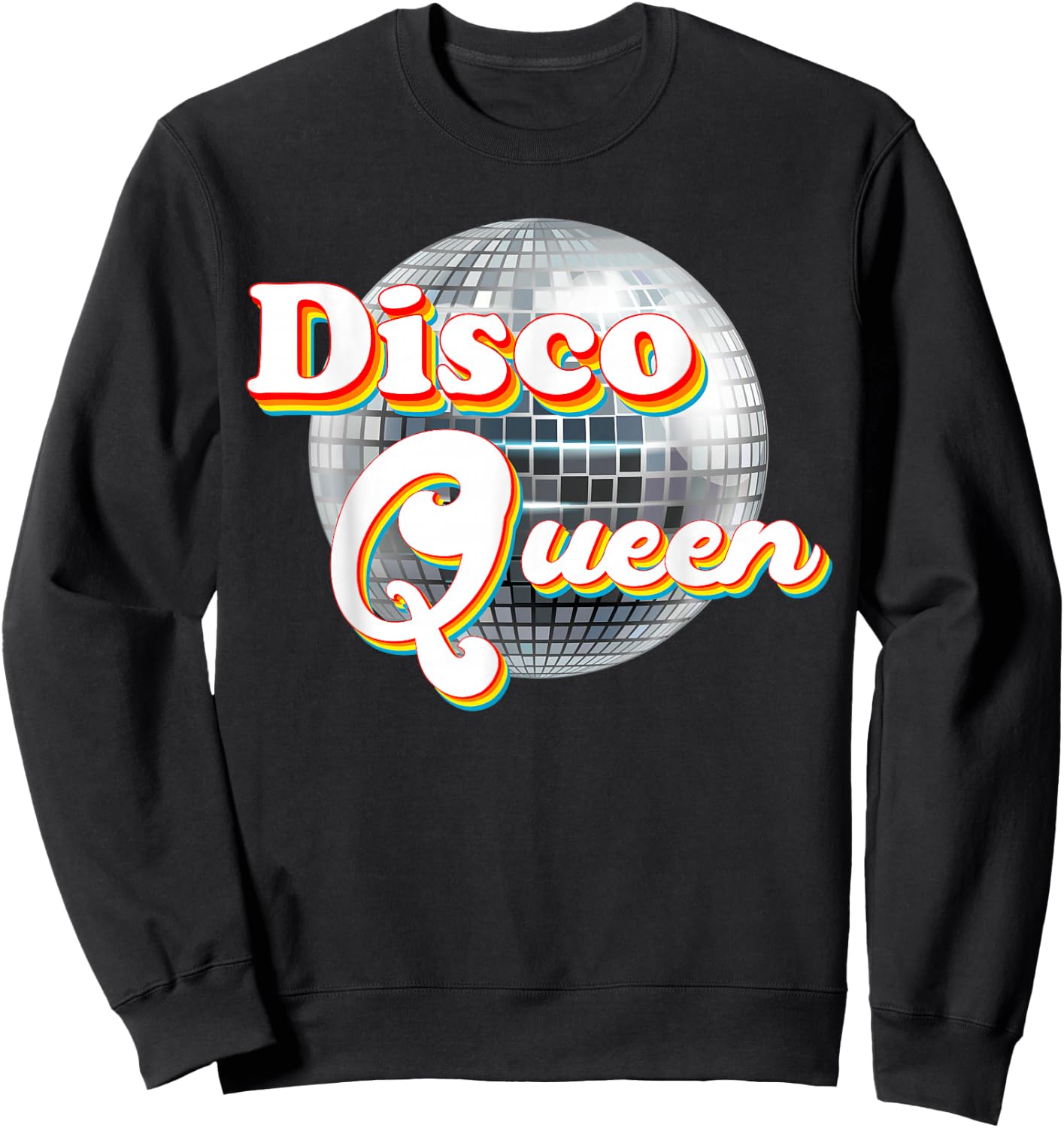 Disco Queen - 70's Disco Themed Vintage Seventies Costume Sweatshirt - Sweatshirt | Black