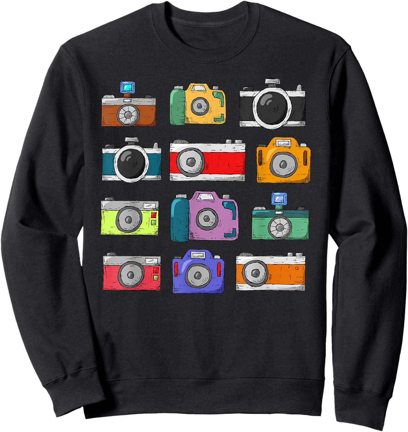 Photographer Camera Photography Retro Journalist Sweatshirt - Sweatshirt | Black