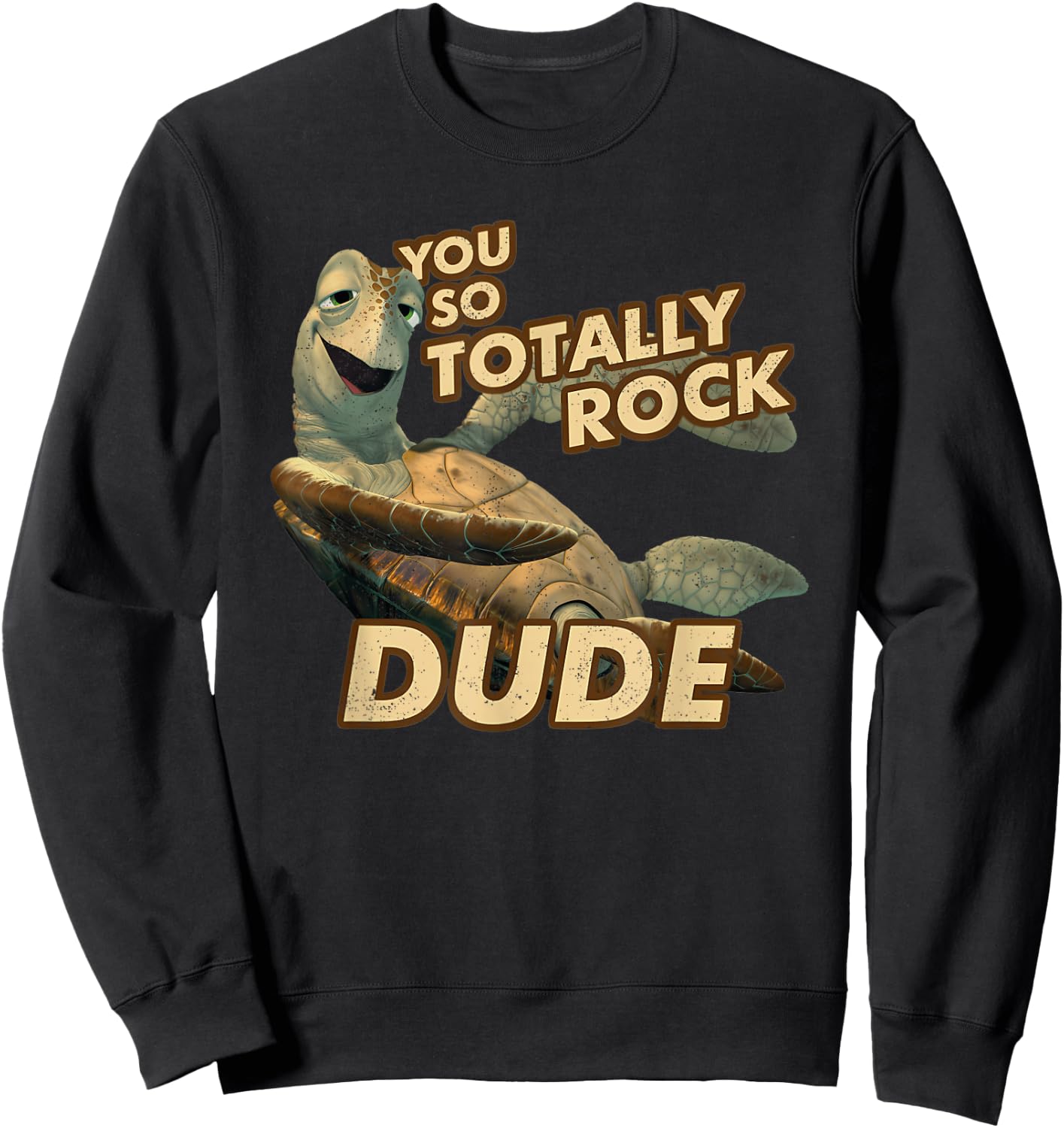 Vintage You So Rock Cute Turtle Sweatshirt - Sweatshirt | Black