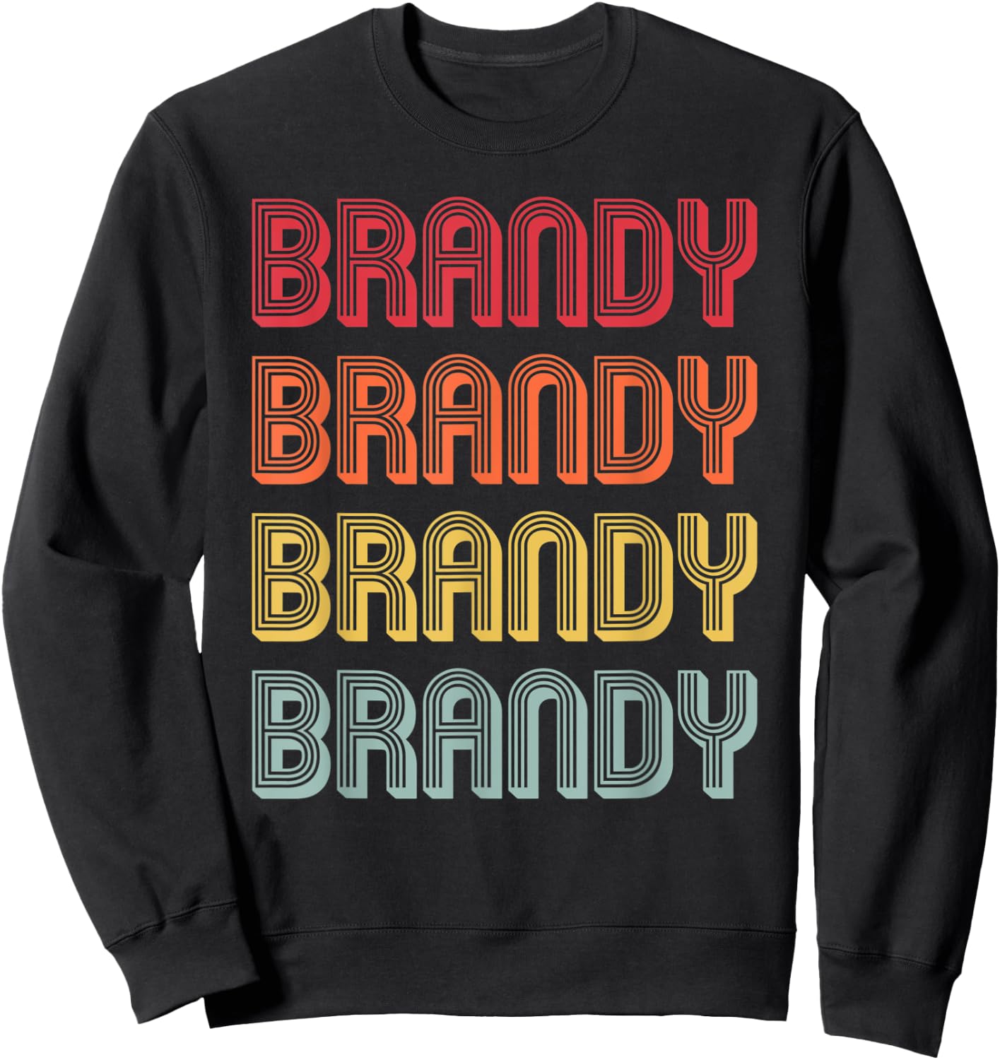 BRANDY Gift Name Personalized Retro Vintage 80s 90s Birthday Sweatshirt - Sweatshirt | Black