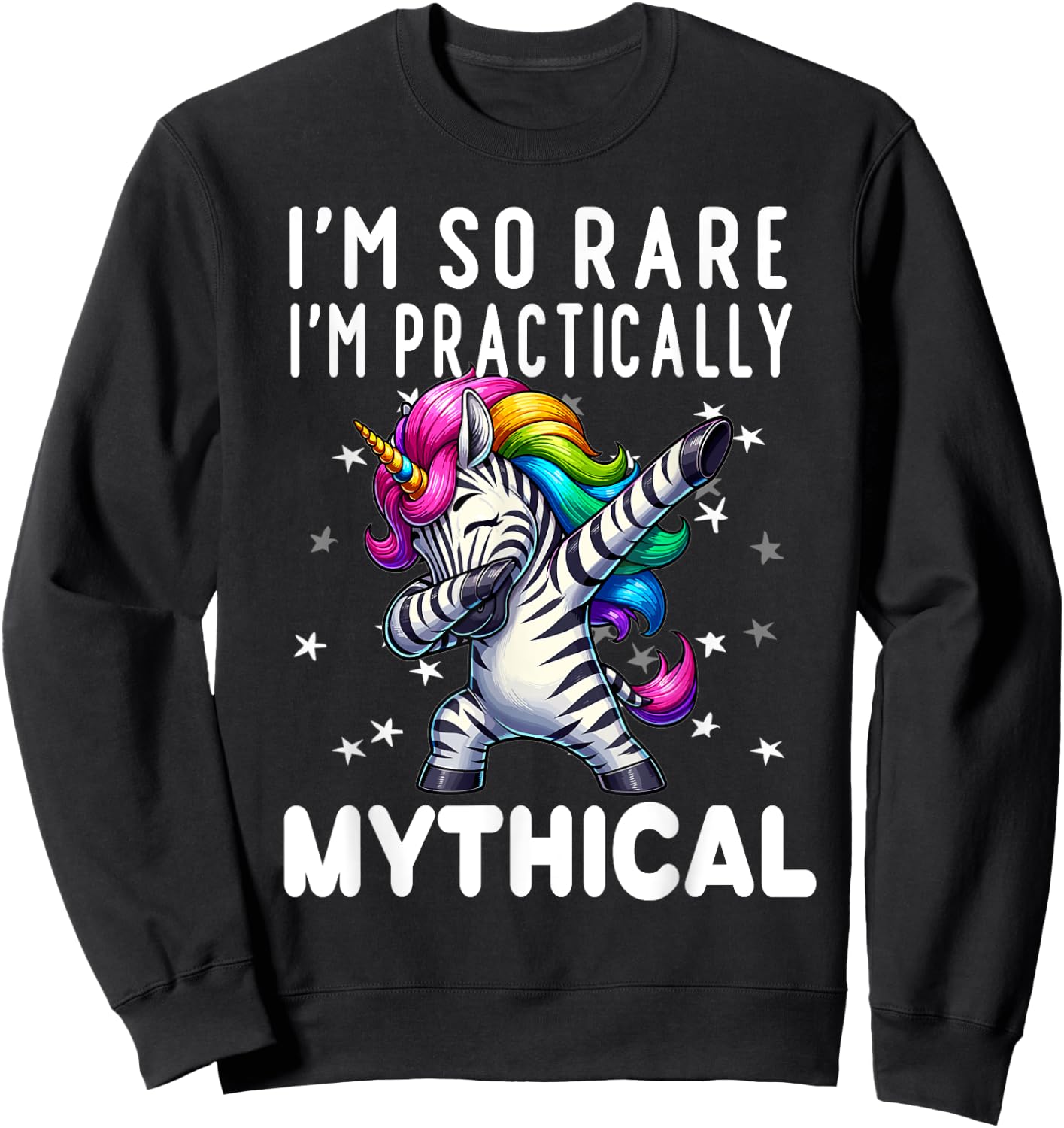 EDS Warrior Zebra Ribbon Awareness Ehlers Danlos Syndrome Sweatshirt - Sweatshirt | Black