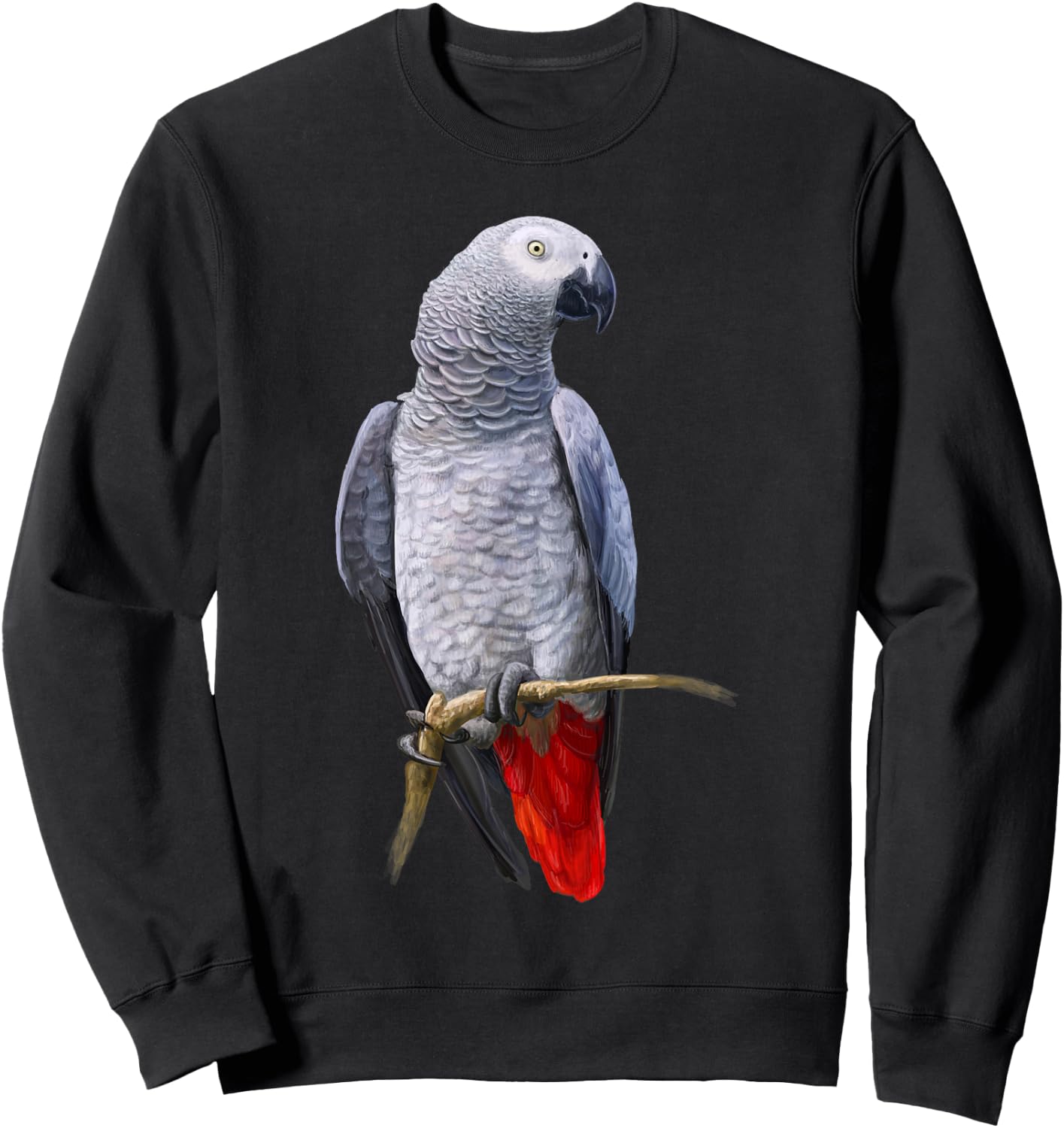 Beautiful African Grey Parrot Sweatshirt - Sweatshirt | Black