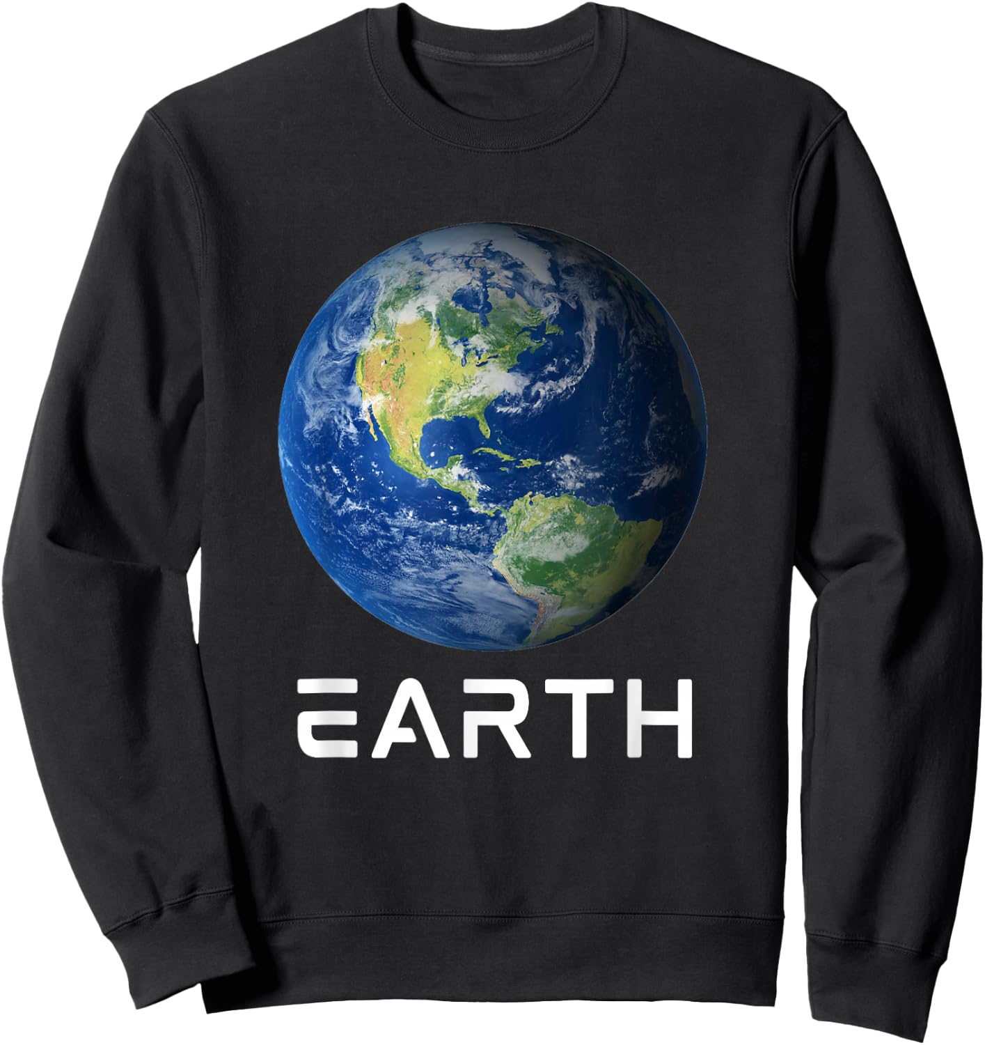 Solar System 3rd Planet Earth Outer Space Sweatshirt - Sweatshirt | Black