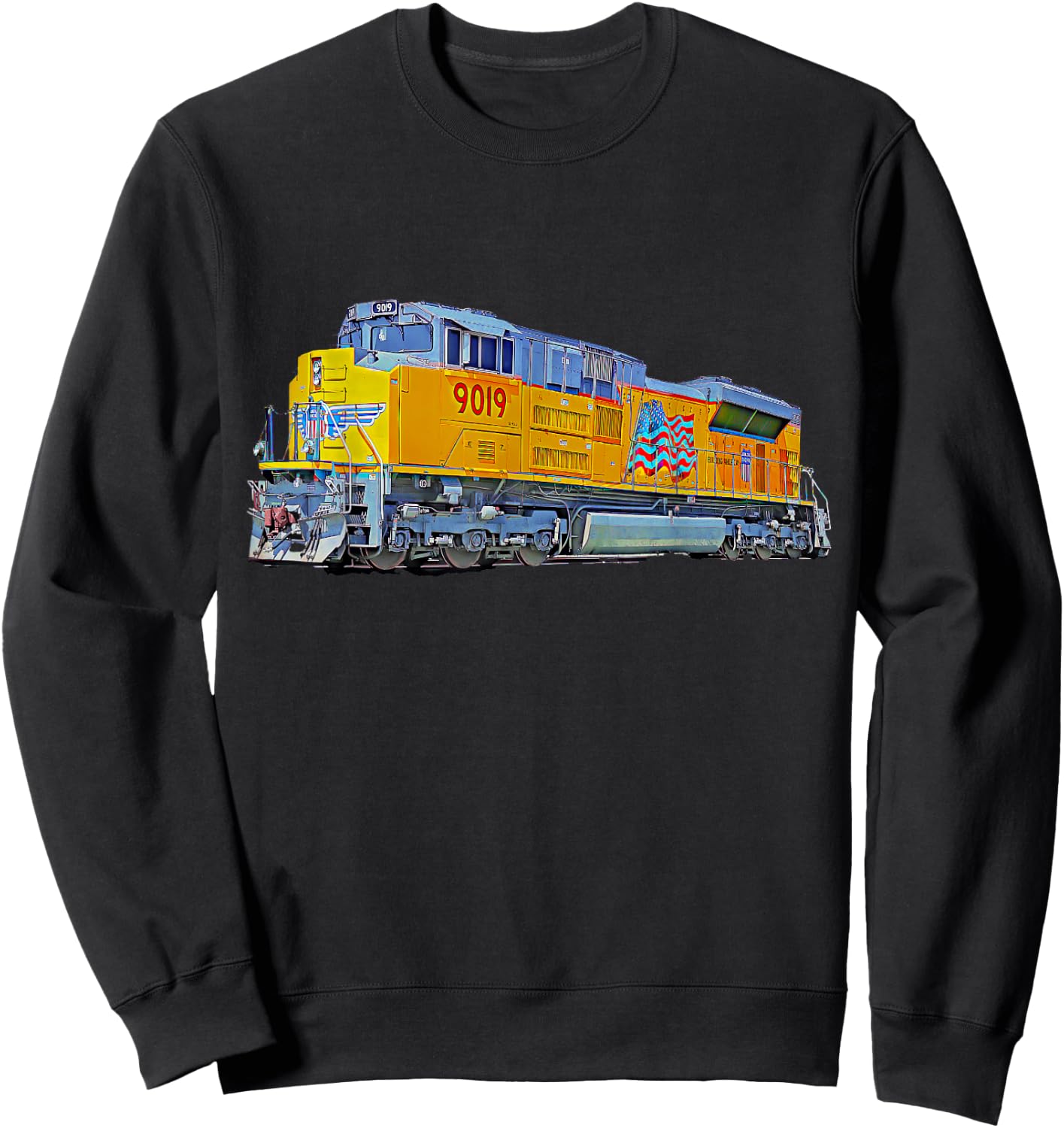 Freight Train Union Pacific Engine Sweatshirt - Sweatshirt | Black