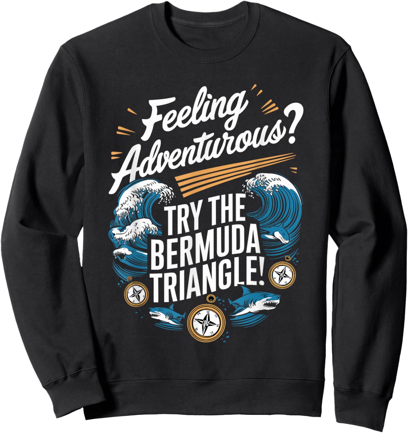 Bermuda Triangle Mysterious Disappearances Unexplained Sweatshirt - Sweatshirt | Black