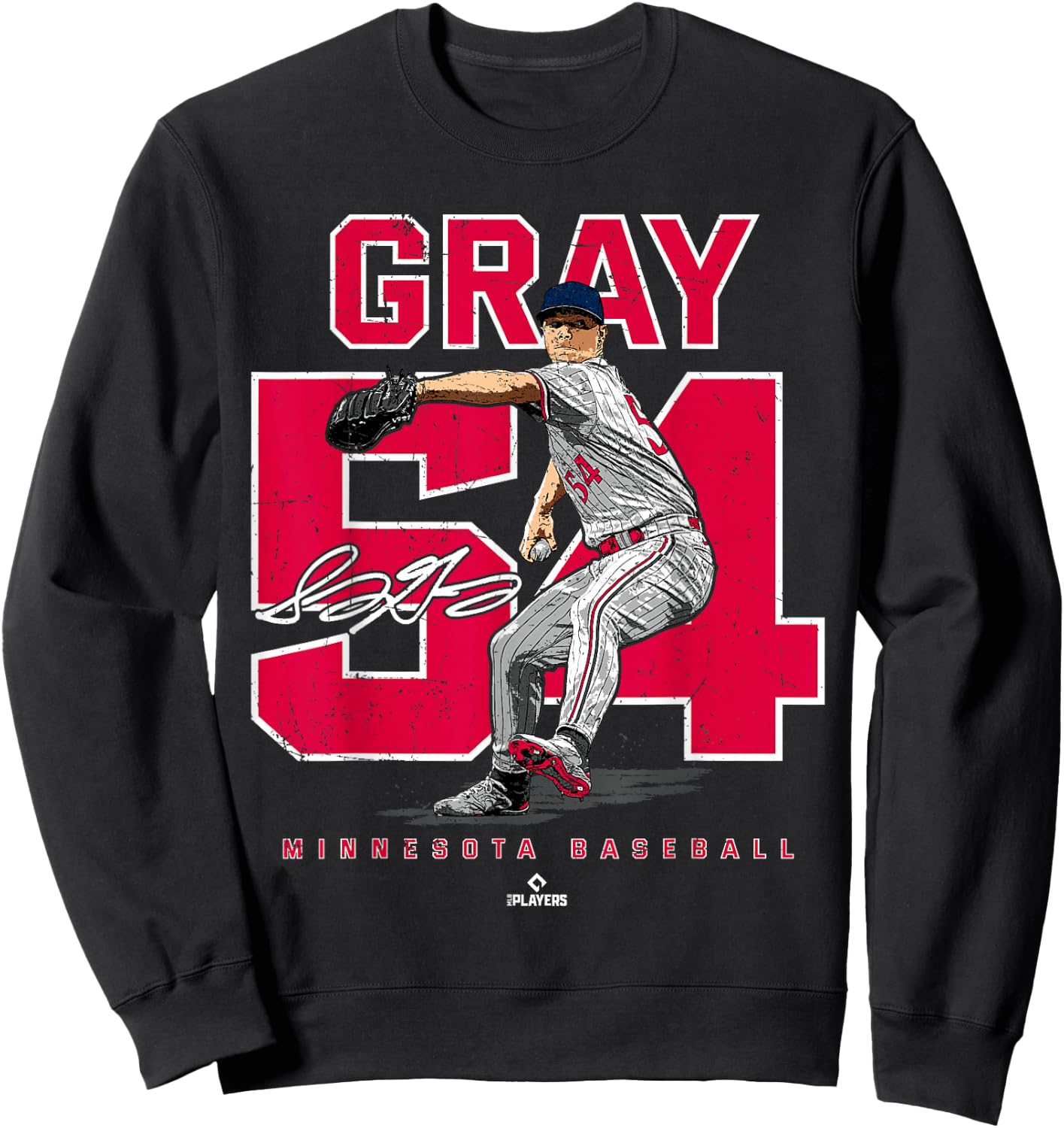 Number and Portrait Sonny Gray Minnesota MLBPA Sweatshirt - Sweatshirt | Black