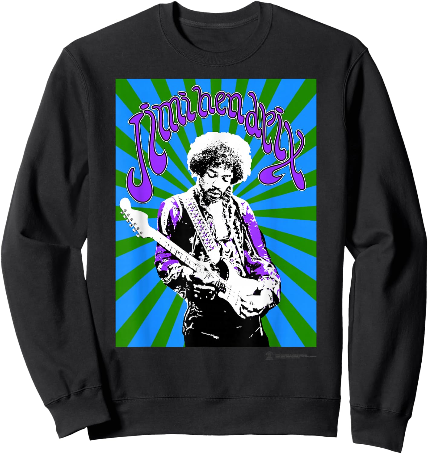 Jimi Hendrix Official Black Spiral Sweatshirt - Sweatshirt | Black