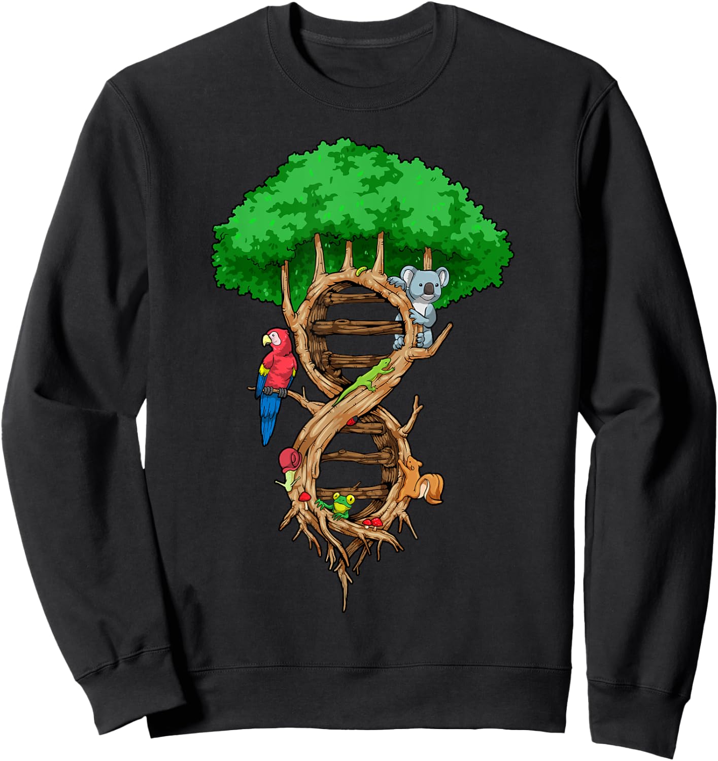 Infinite Tree of Life DNA Biology Environment Lover Genetics Sweatshirt - Sweatshirt | Black