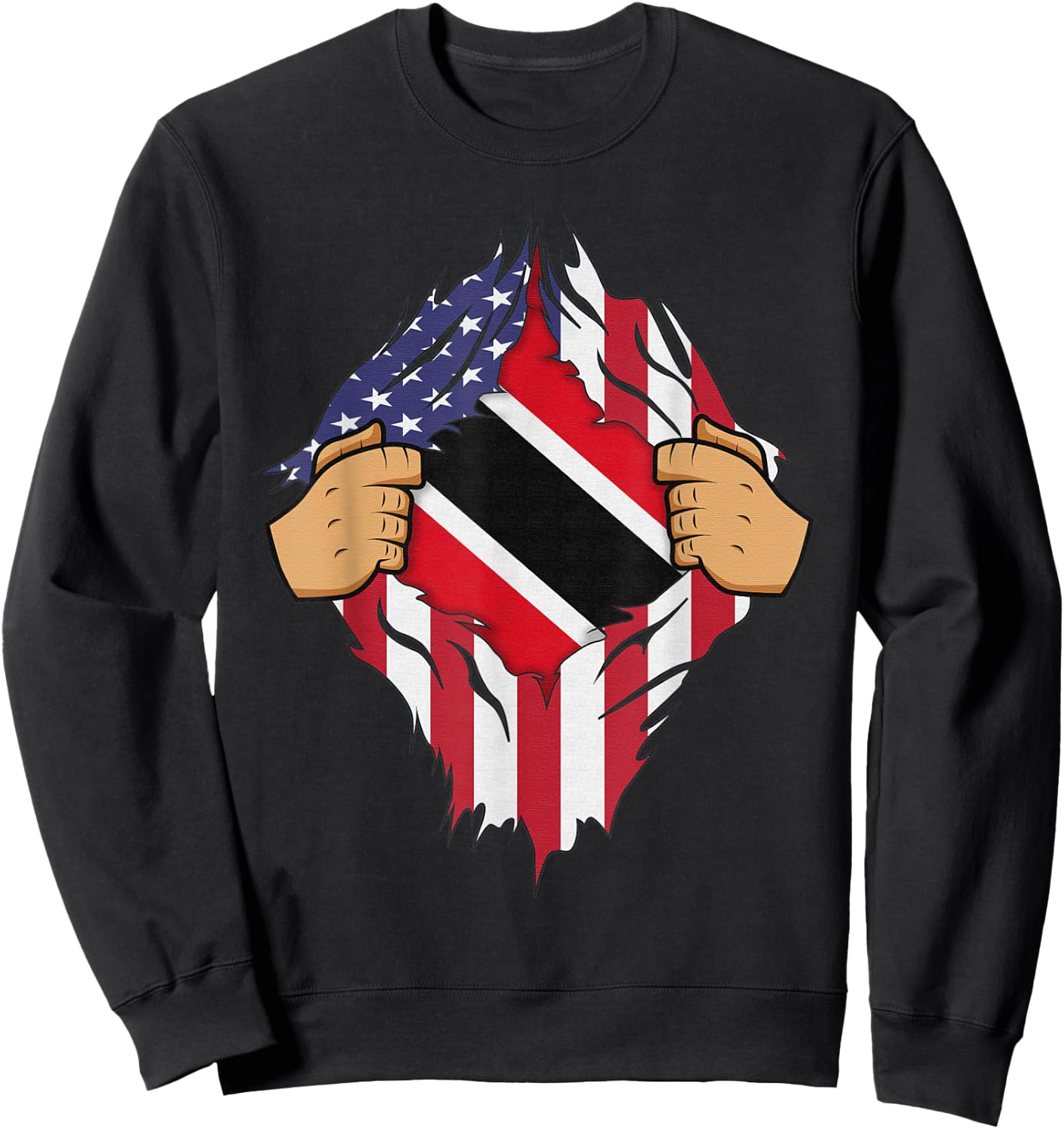 TRINIDAD AND TOBAGO FLAG Men Women Kids Gift Sweatshirt - Sweatshirt | Black