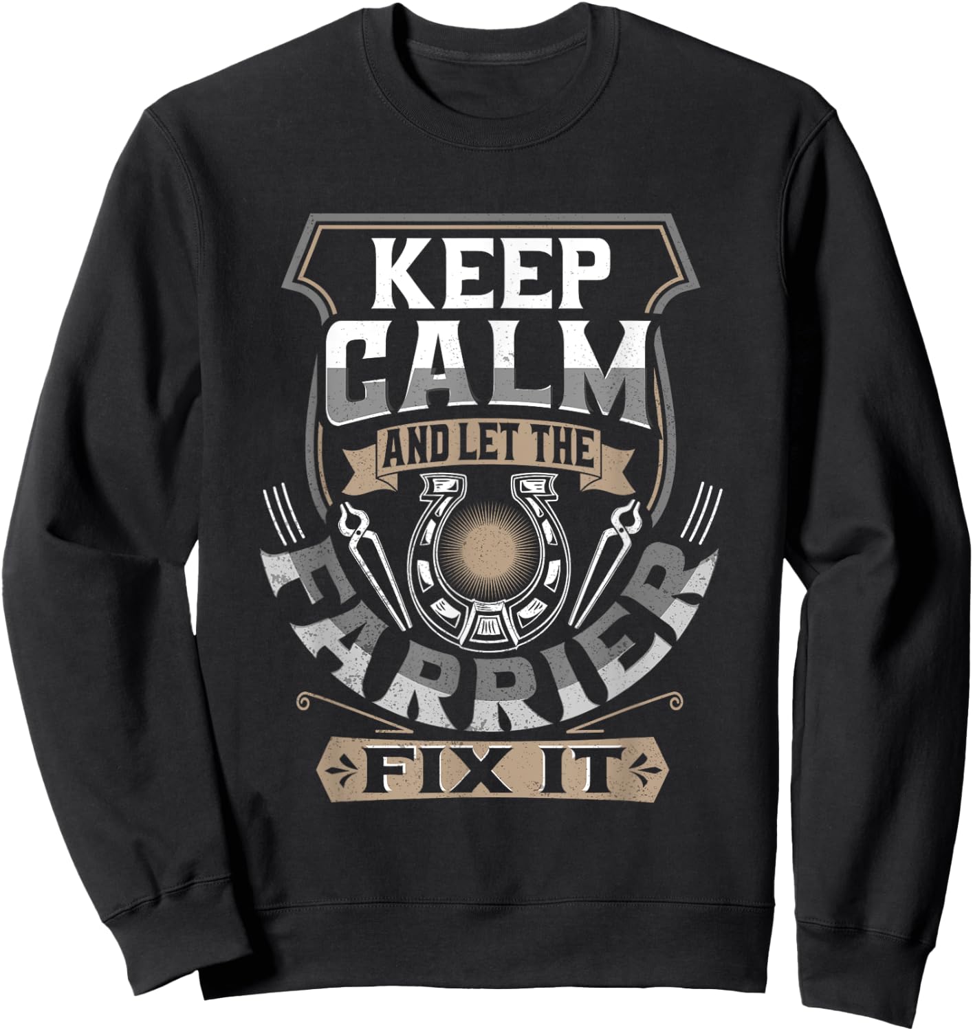 Farrier Gifts Horse Maintenance Horse Shoeing Farrier Sweatshirt - Sweatshirt | Black