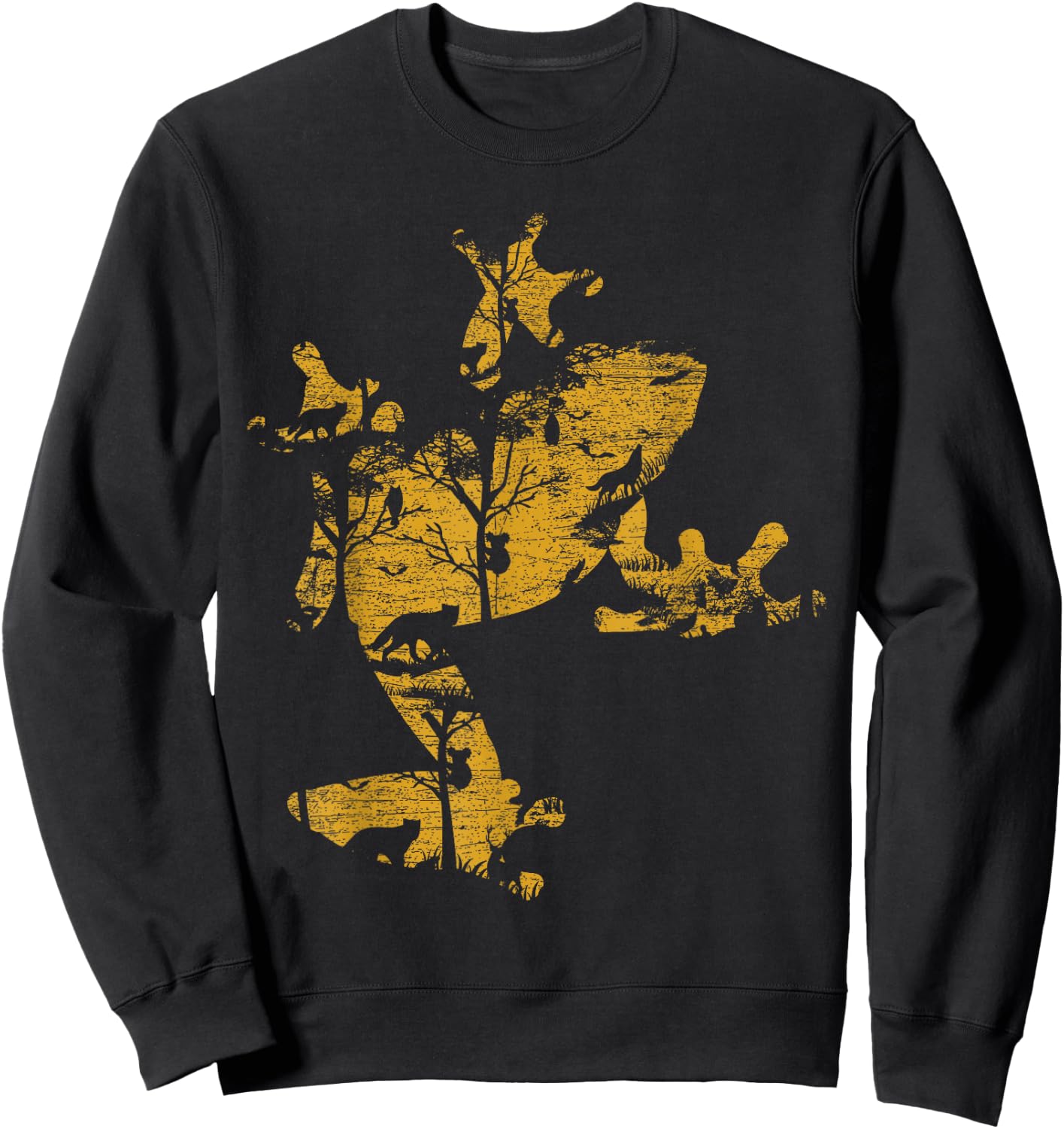 Silhouette Frog Sweatshirt - Sweatshirt | Black