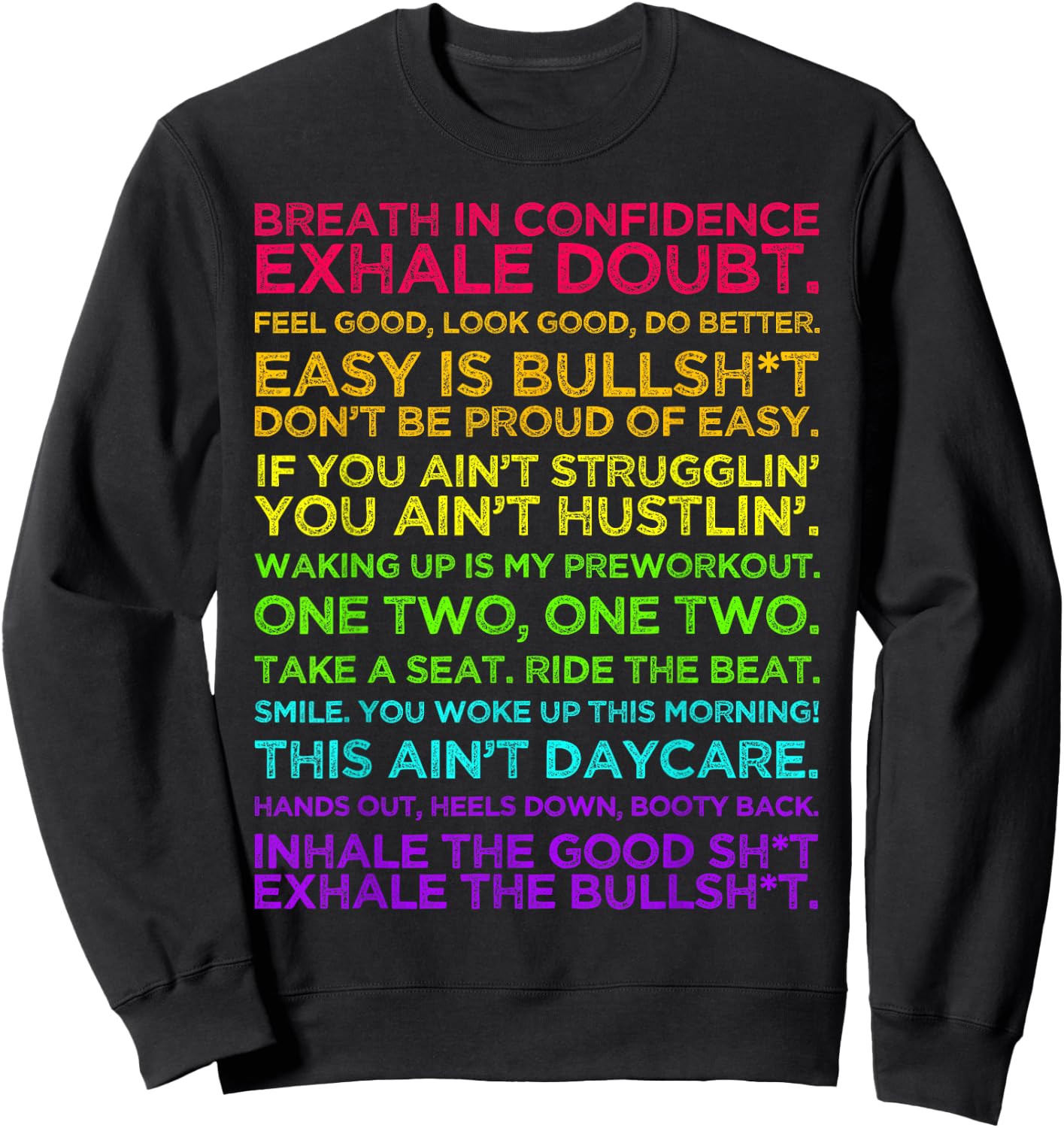 Alex Toussaint Motivational Quotes Sweatshirt - Sweatshirt | Black
