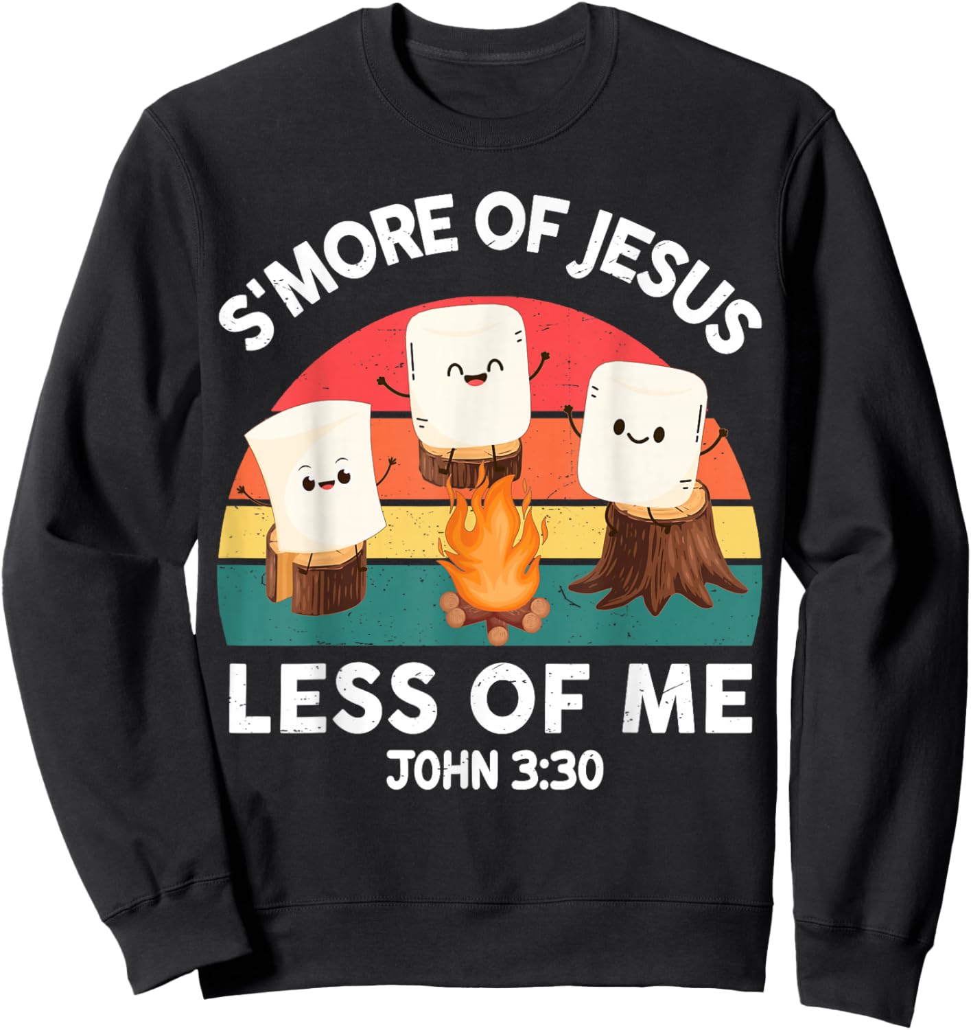 Kids S'more Of Jesus And Less Of Me Girl Religious Christian Sweatshirt - Sweatshirt | Black