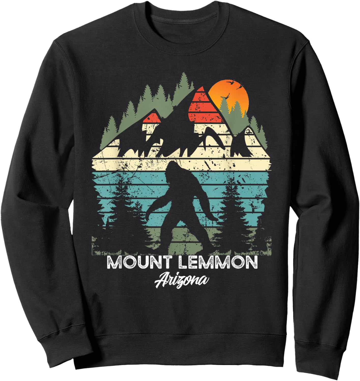 Vintage Mount Lemmon Arizona National Park Retro 80's Sweatshirt - Sweatshirt | Black