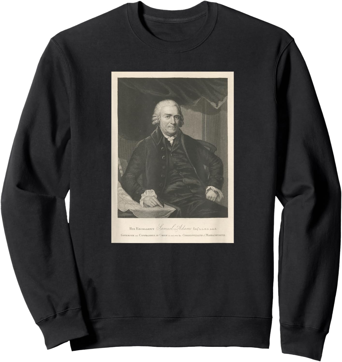 Samuel Adams Illustrative Portrait (1880) Sweatshirt - Sweatshirt | Black