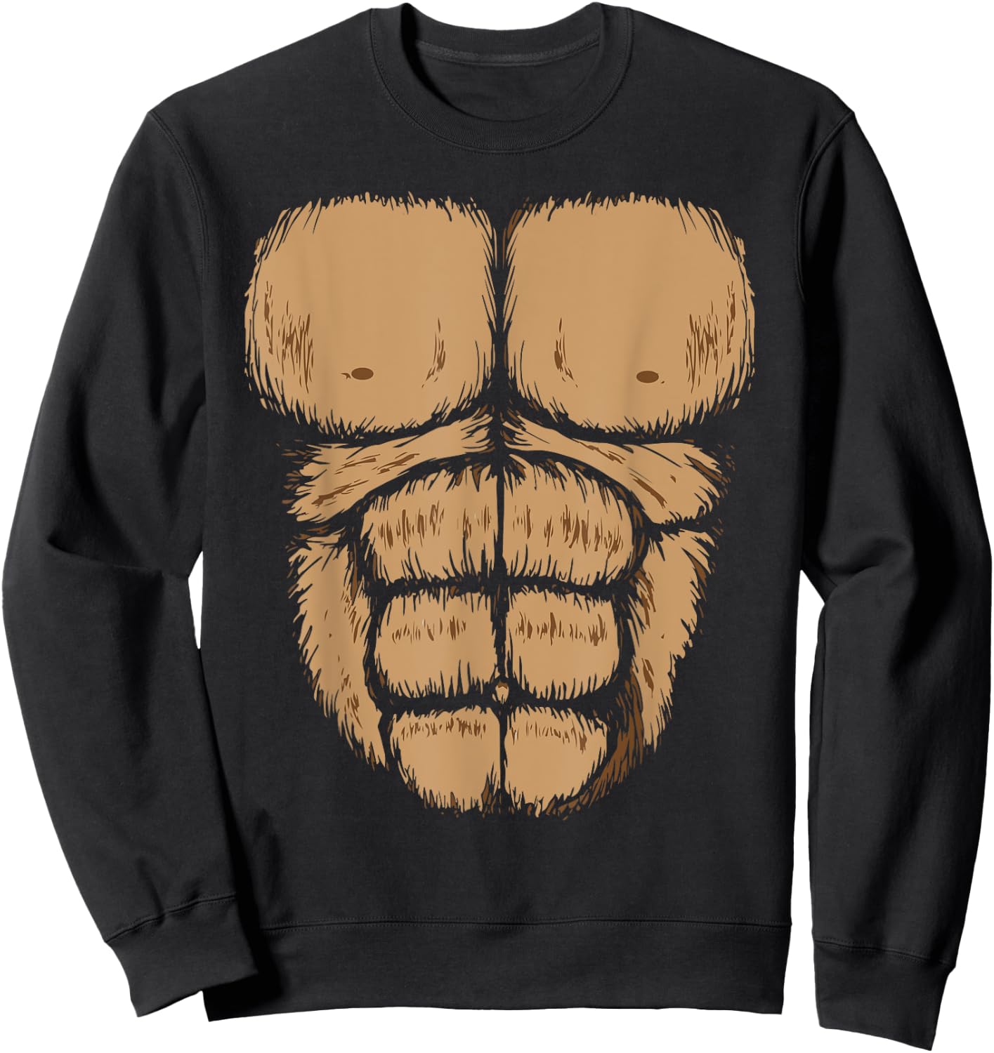 Halloween Gorilla Chest Costume | Funny Monkey Gift Sweatshirt - Sweatshirt | Black