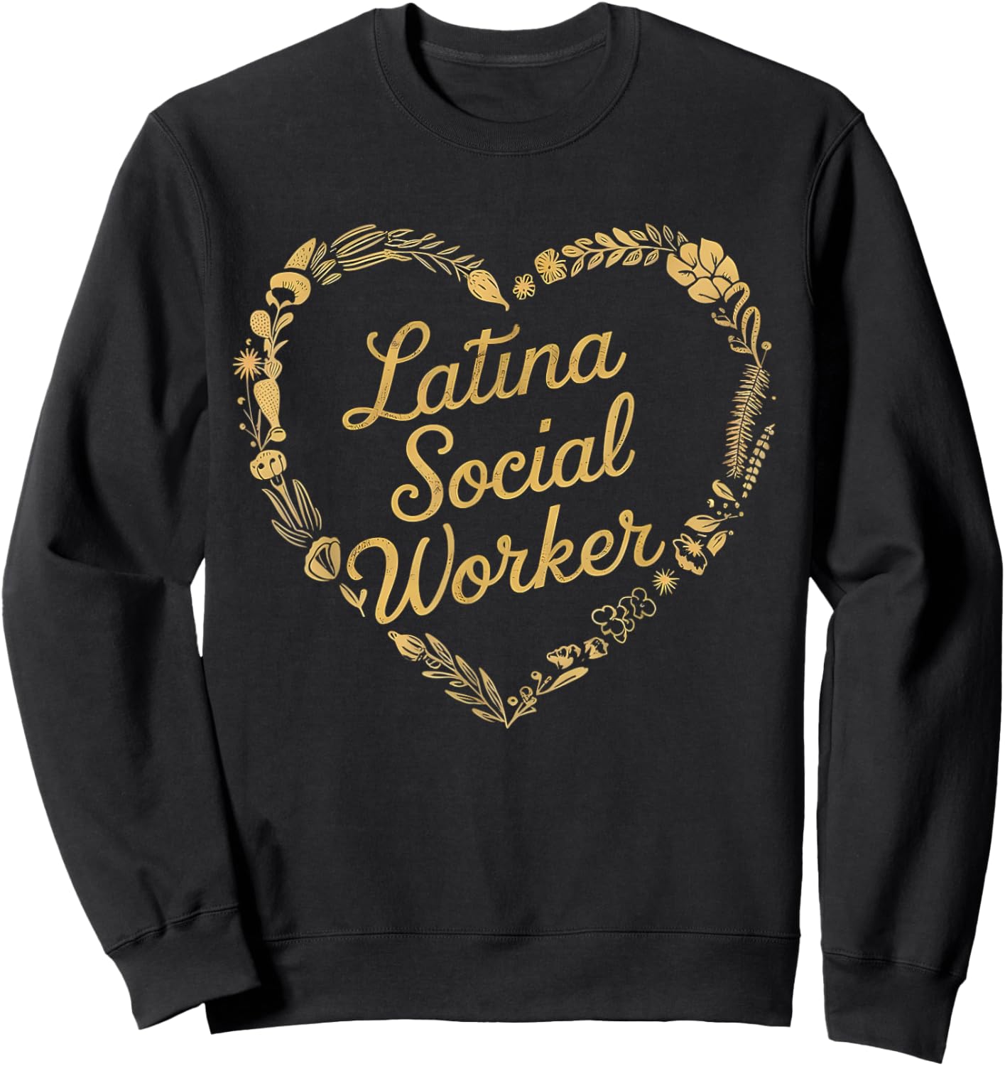 Cute Latina Social Worker Hispanic Latin American Women Sweatshirt - Sweatshirt | Black