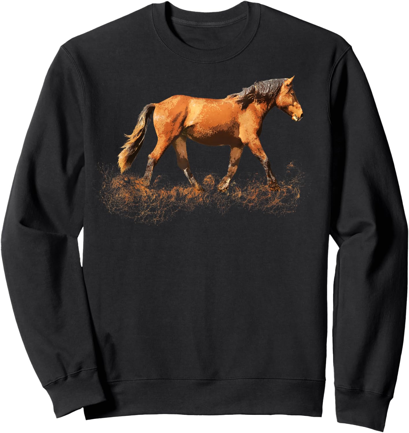 Horse lover man woman girl loves horses - gift rider riding Sweatshirt - Sweatshirt | Black