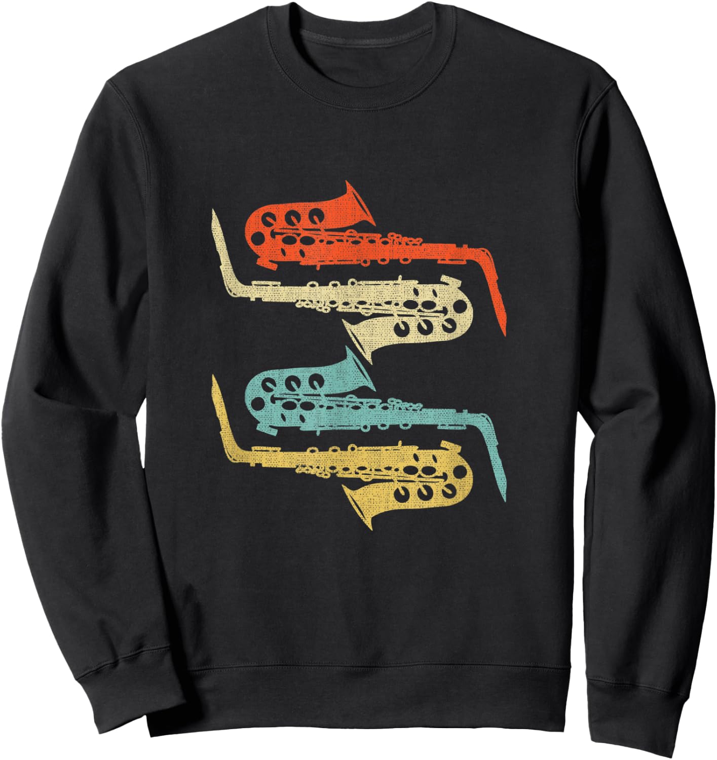 Saxophone design, Musical Instrument Sweatshirt - Sweatshirt | Black