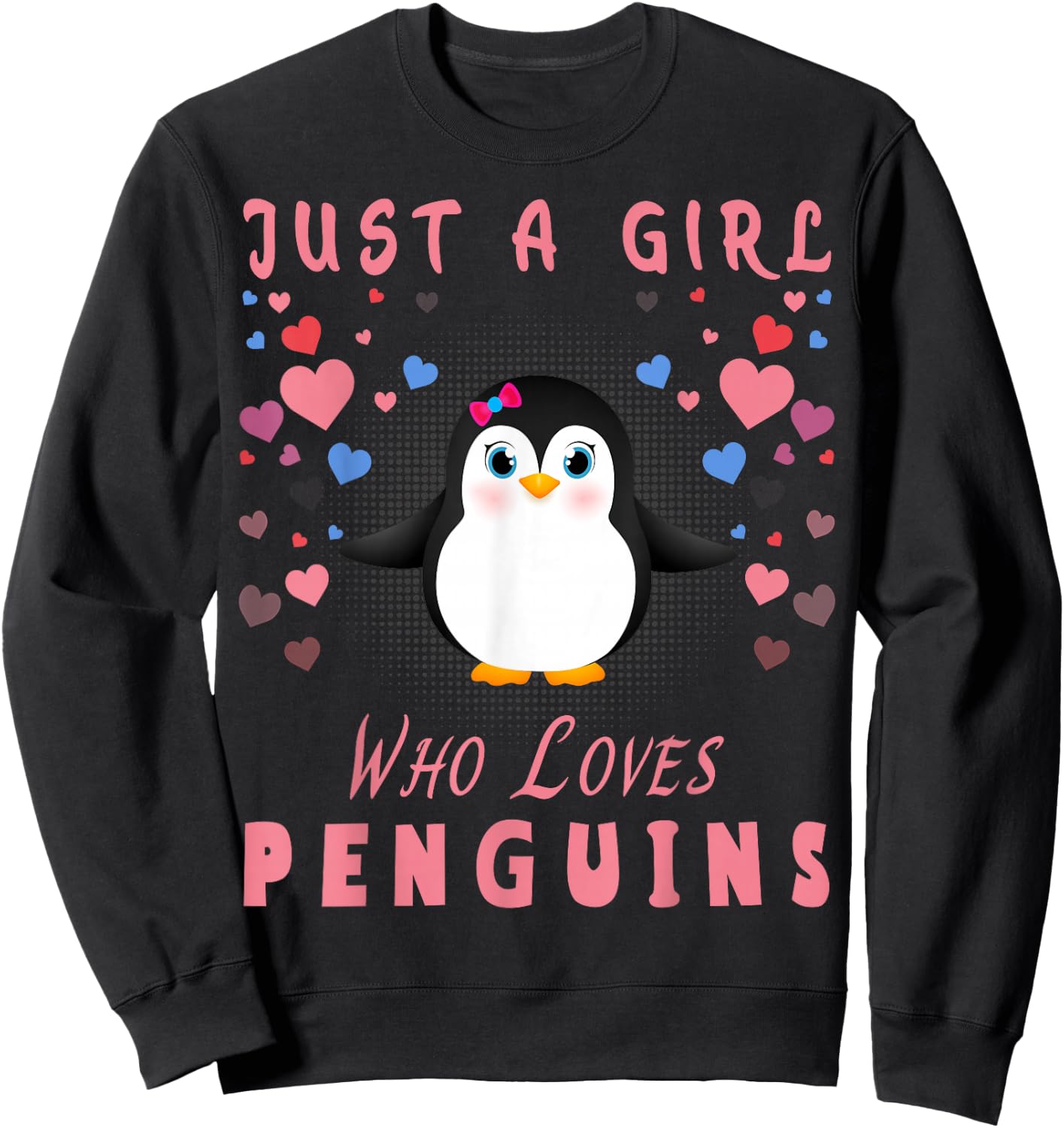 Just a Girl Who Loves Penguins Sweatshirt - Sweatshirt | Black