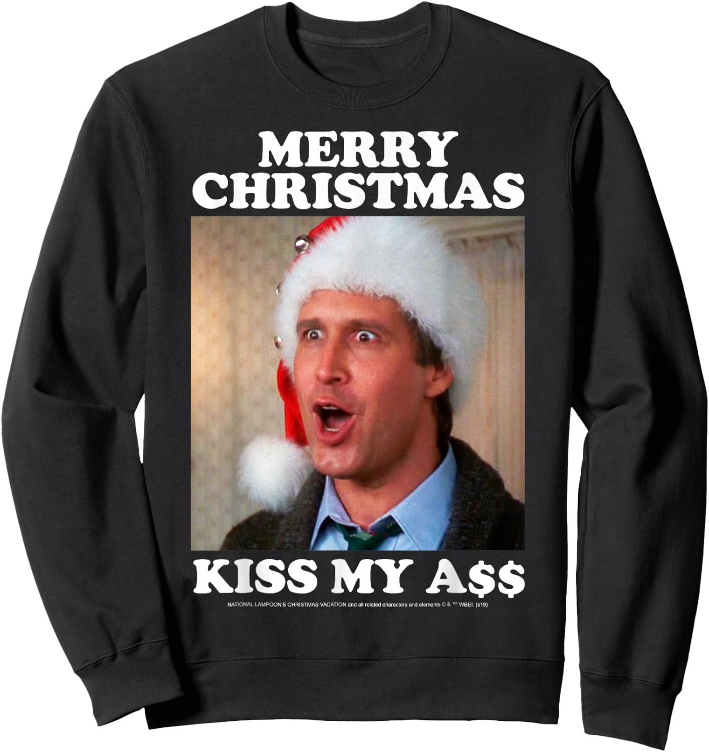 Christmas Vacation Merry Christmas Kiss My A$$ Sweatshirt - Sweatshirt | Black