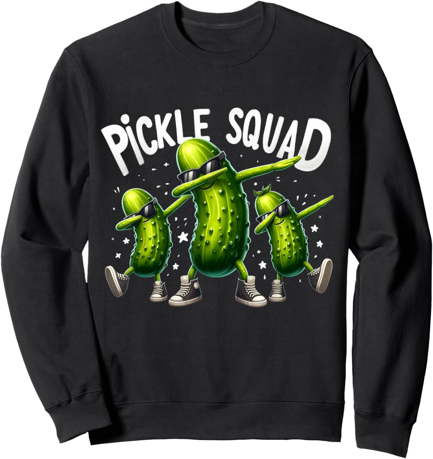Pickle Squad Vegan Dill Big Dill Gang Lovers Pickle Lover Sweatshirt - Sweatshirt | Black