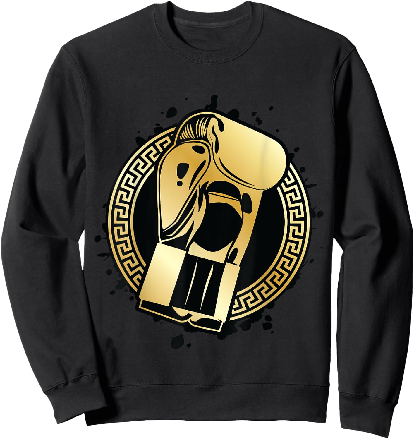 Boxing Gloves Gold Fighter Symbol Winner Punch Gym Champ Sweatshirt - Sweatshirt | Black