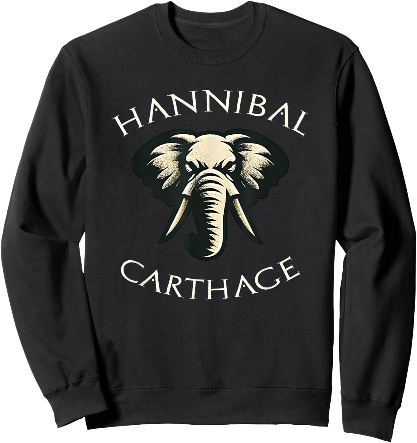 Hannibal Carthage War Elephant Sweatshirt - Sweatshirt | Black