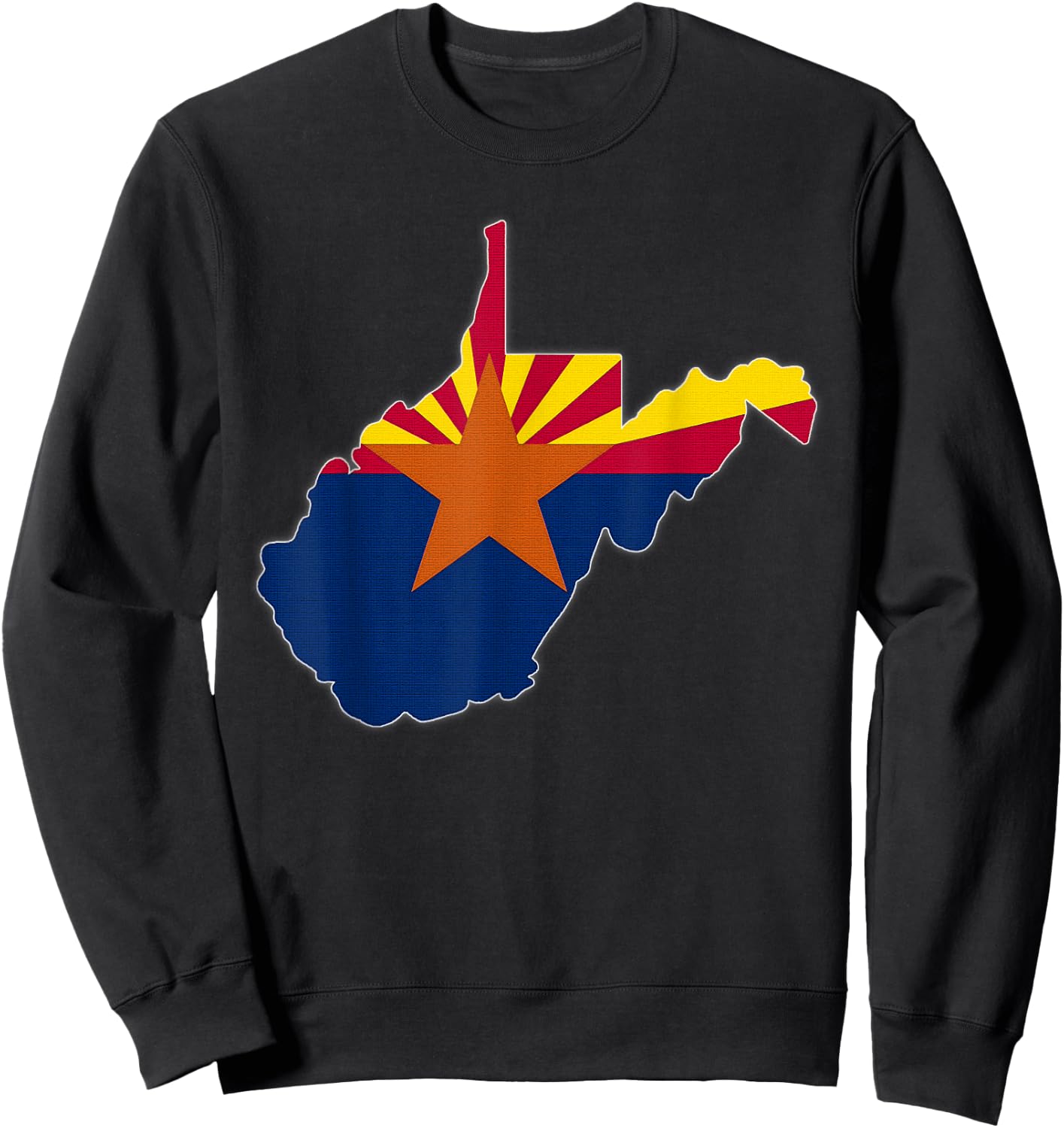 WEST VIRGINIA STATE MAP ARIZONA AZ Flag Roots Men Women Gift Sweatshirt - Sweatshirt | Black