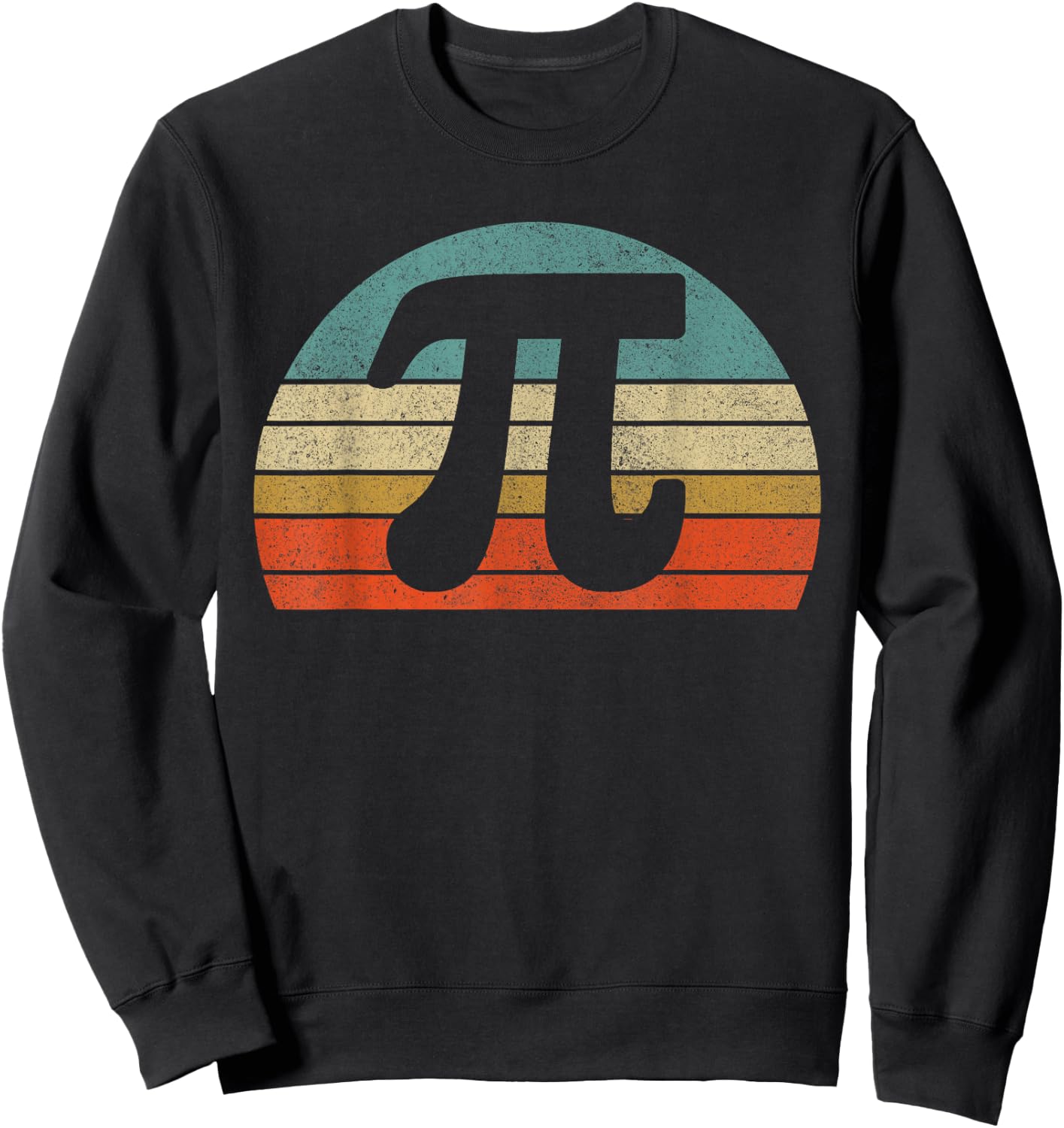 Funny Pi Day Vintage Nerd Geek Pie 3.14 Cute Sunset Diy Sweatshirt - Sweatshirt | Black
