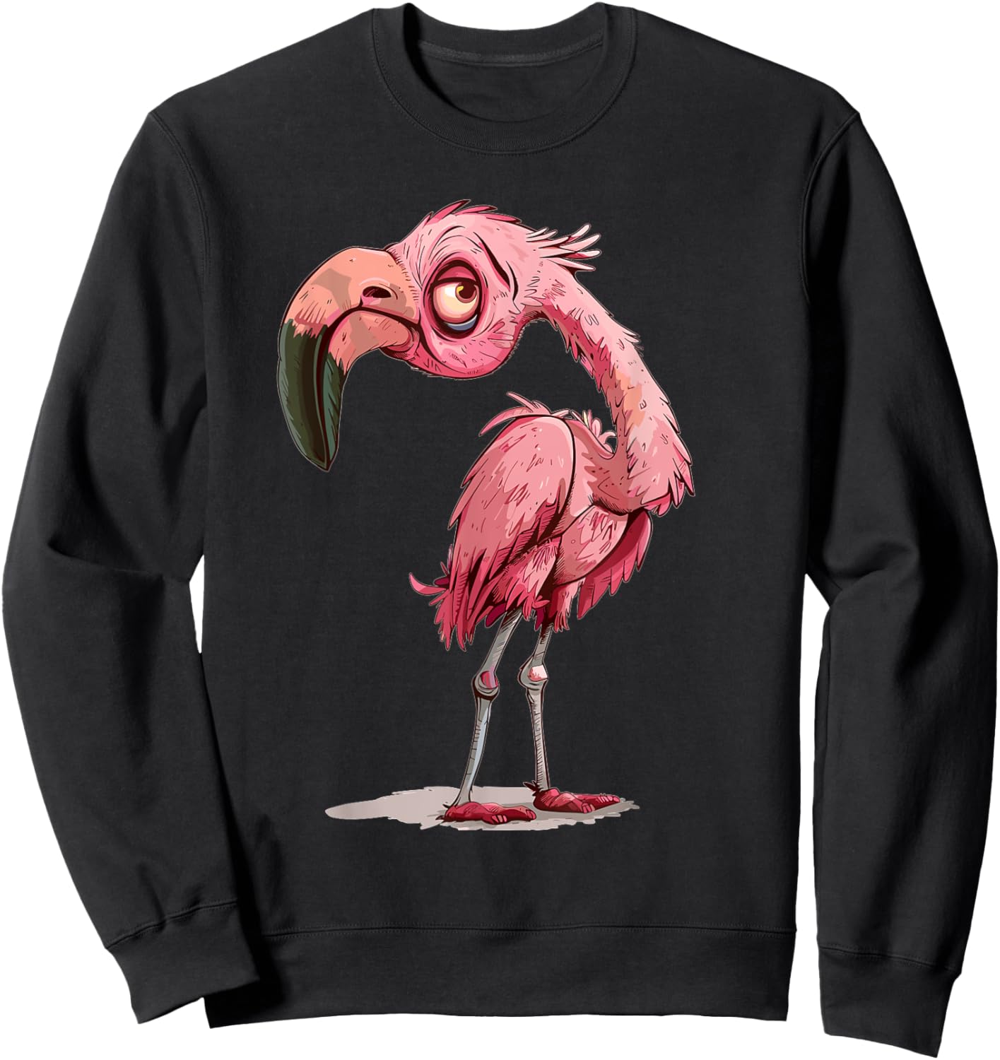 Tired Flamingo Sweatshirt - Sweatshirt | Black