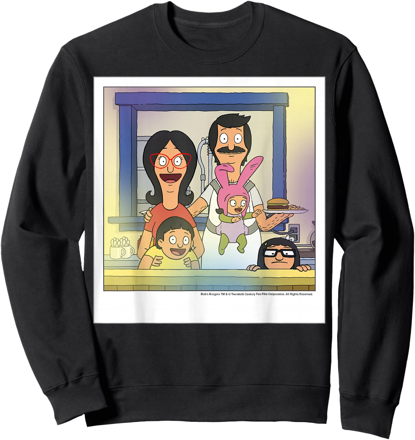 Bob's Burgers Belcher Family Portrait Sweatshirt - Sweatshirt | Black