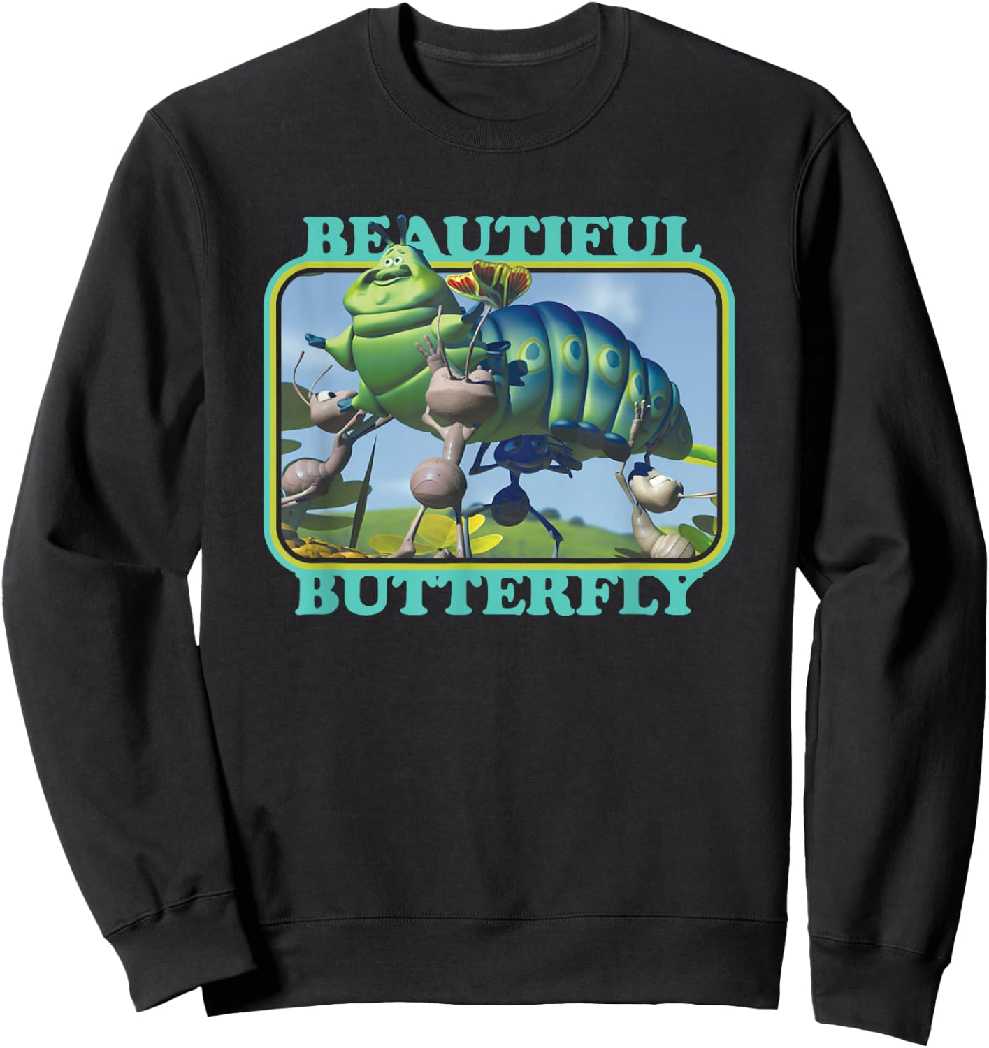 Disney Pixar A Bug's Life Secret Beautiful Butterfly Sweatshirt - Sweatshirt | Black