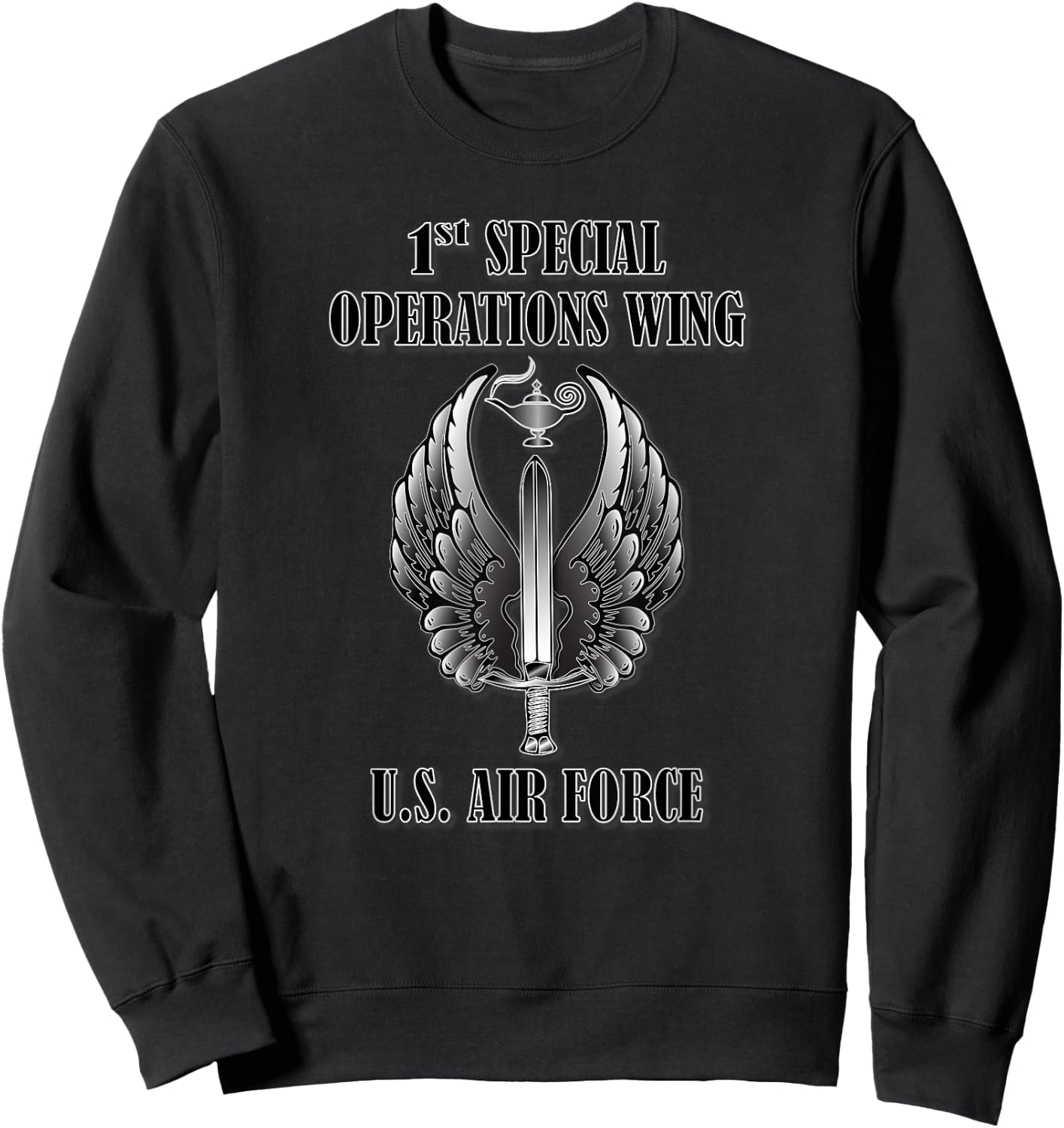 1st Special Operations Wing (Front Design) Sweatshirt - Sweatshirt | Black