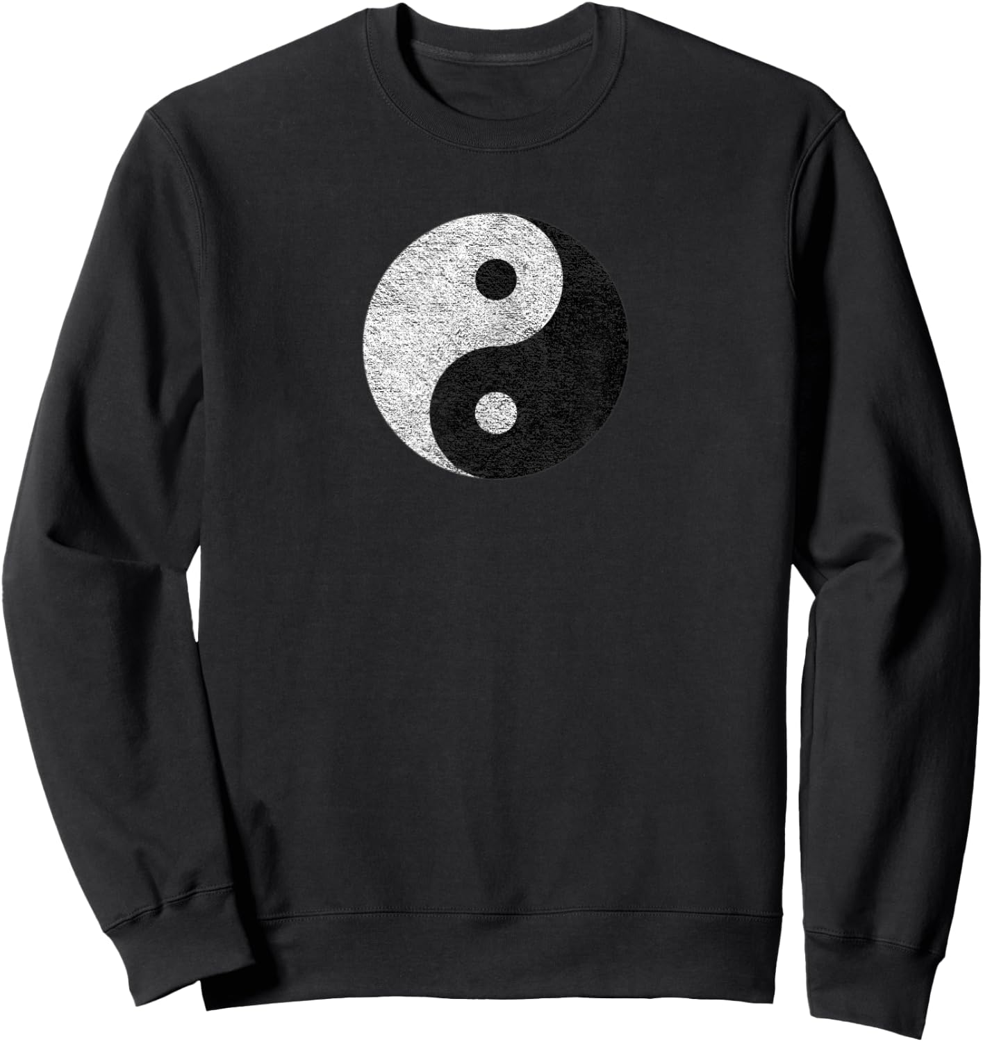 Tao Taoist | Yin Yang | Distressed Vintage | Buddha Inner Sweatshirt - Sweatshirt | Black