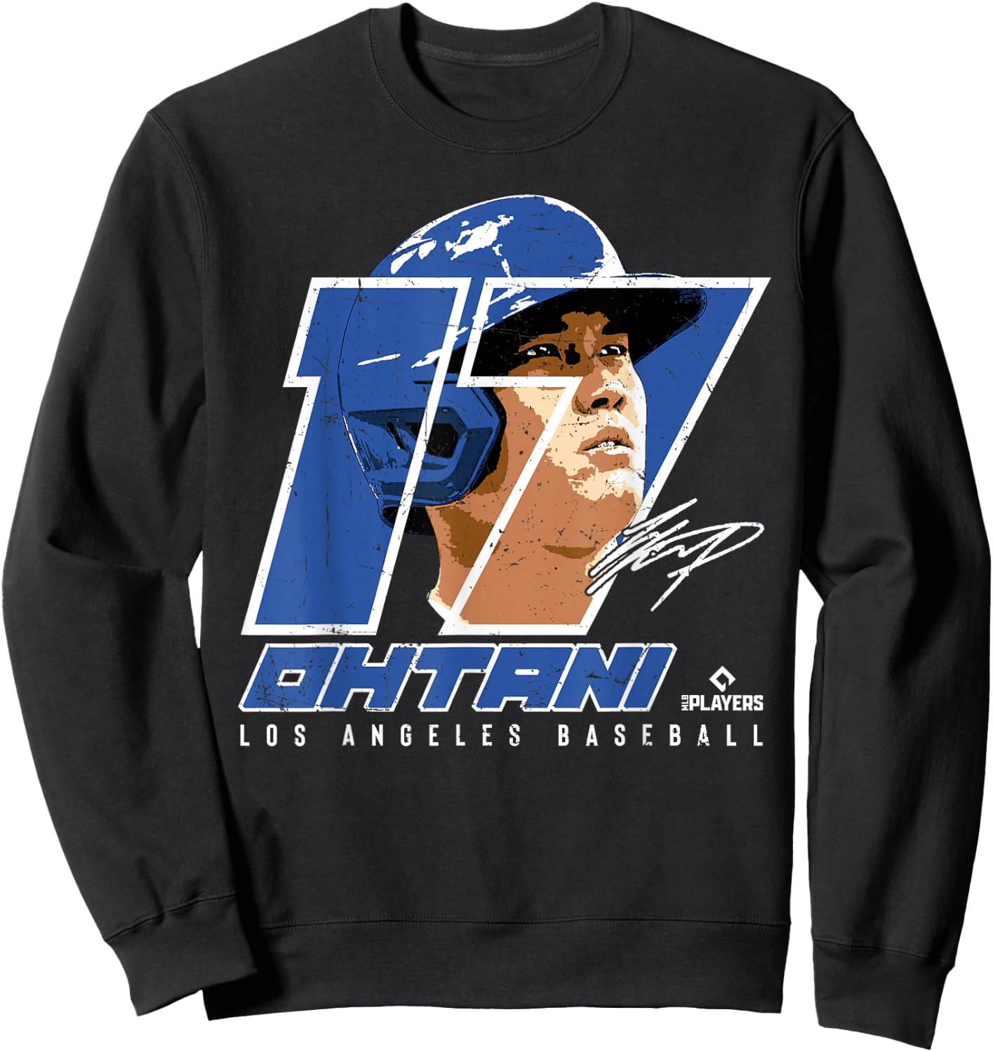 Silhouette Shohei Ohtani Los Angeles MLBPA Sweatshirt - Sweatshirt | Black