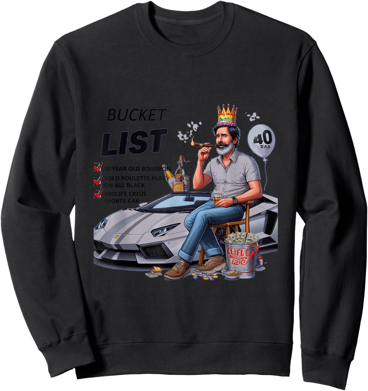 Midlife Crisis Sweatshirt - Sweatshirt | Black
