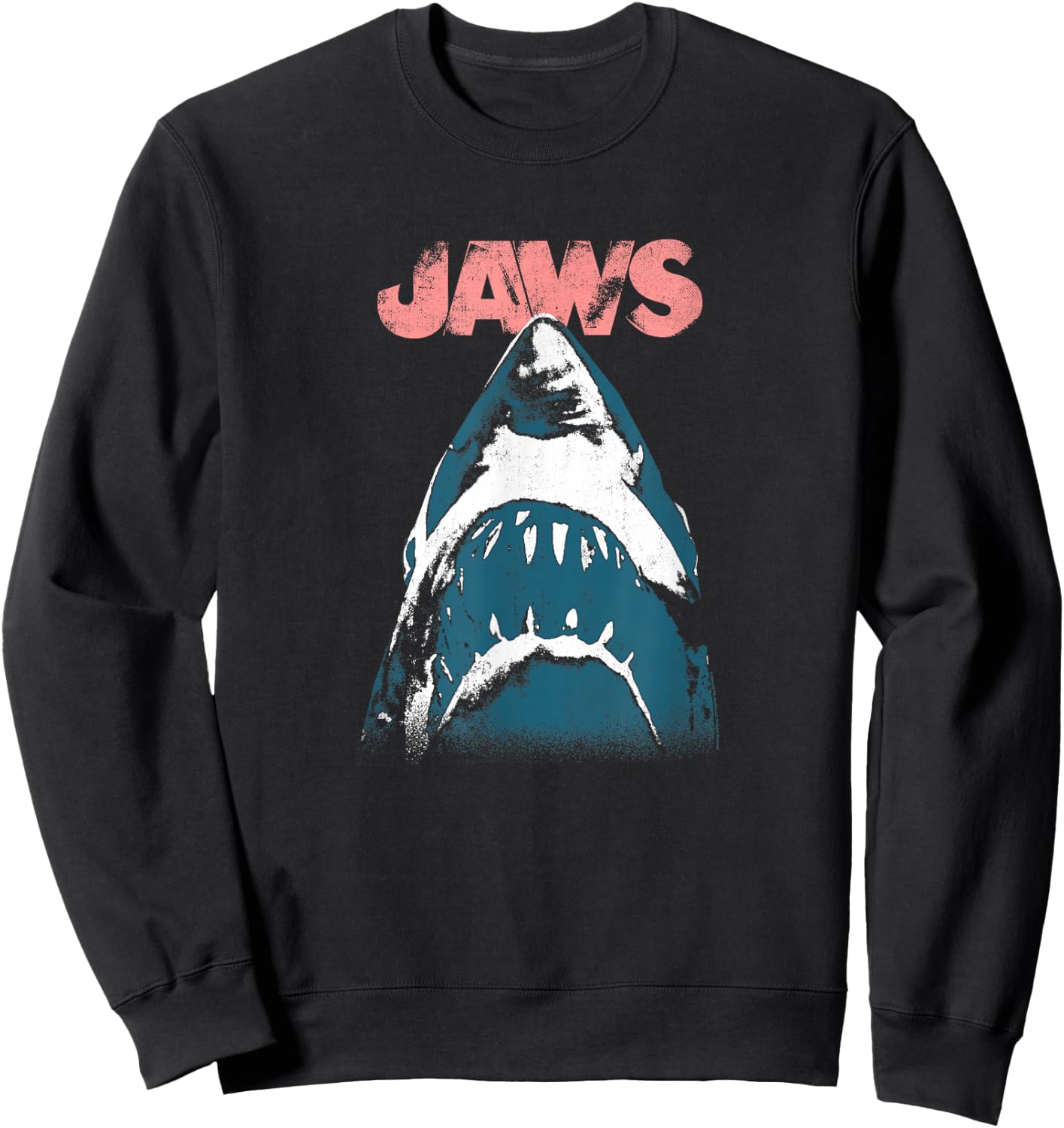 Jaws Distressed Poster Art Sweatshirt - Sweatshirt | Black