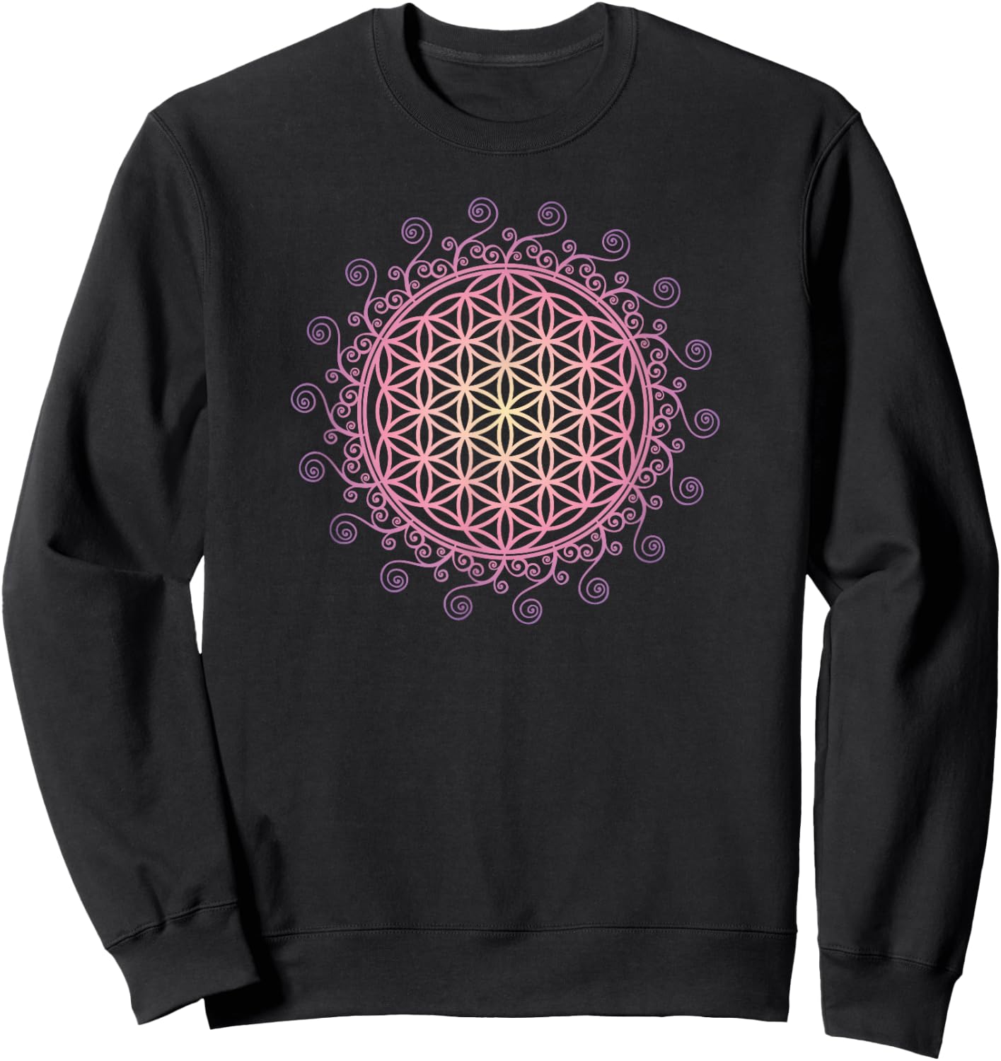 Flower of life, Sacred Geometrie, Yoga, Health, Protection Sweatshirt - Sweatshirt | Black