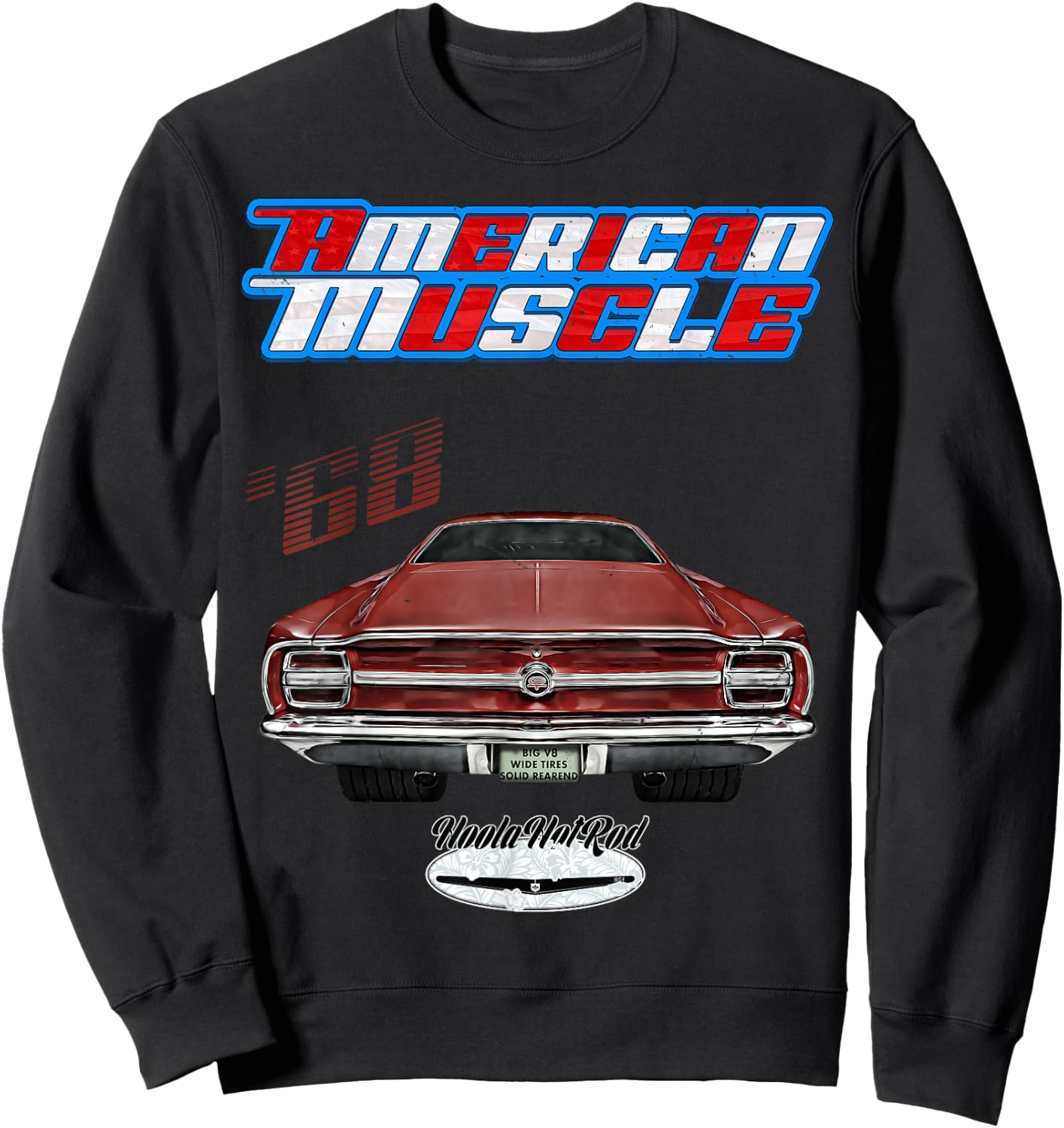 Hoola Hotrod 1968 Torino Hot Rod Muscle Car Pony Car - Men's Black Short Sleeve Classic Fit - Small Sweatshirt - Sweatshirt | Black