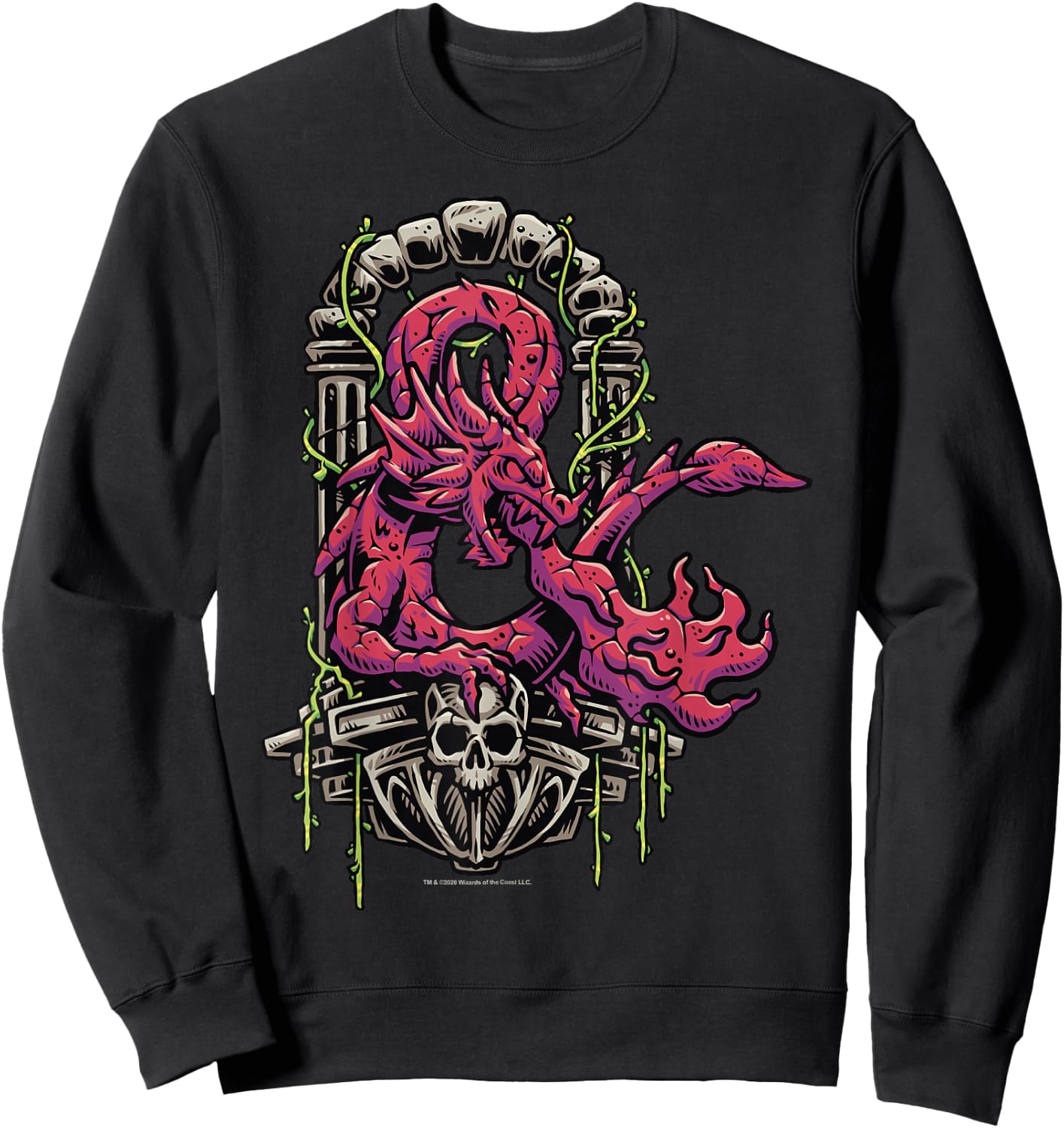 Dungeons & Dragons Altar Dragon Logo Sweatshirt - Sweatshirt | Black